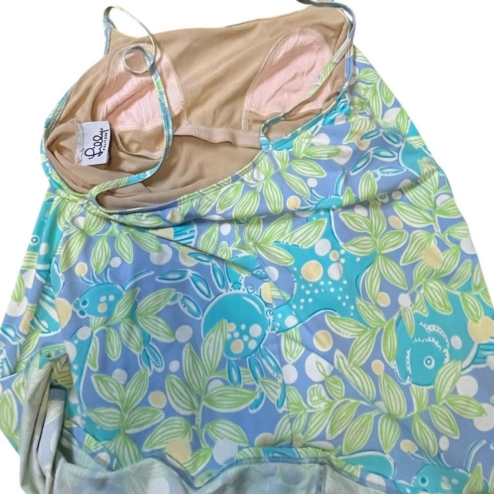 Lilly Pulitzer Lilly Pulitzer Sweet Blue Crabby One Piece Swim Dress Size 8 Size M / US 6-8 / IT 42-44 - 8 Thumbnail