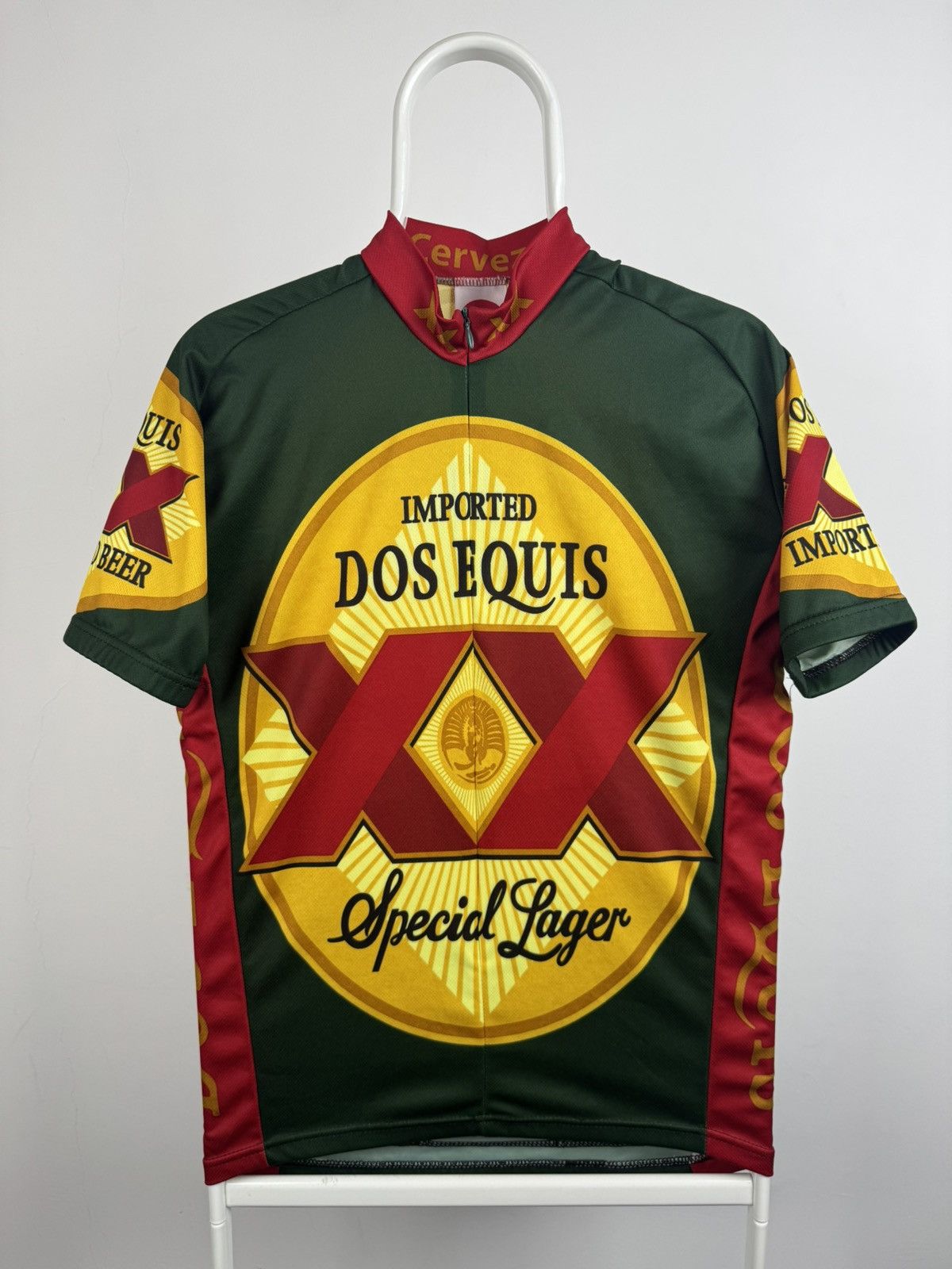 Vintage Vintage Cycling World Jersey Dos Equis Special Lager Size US M / EU 48-50 / 2 - 1 Thumbnail