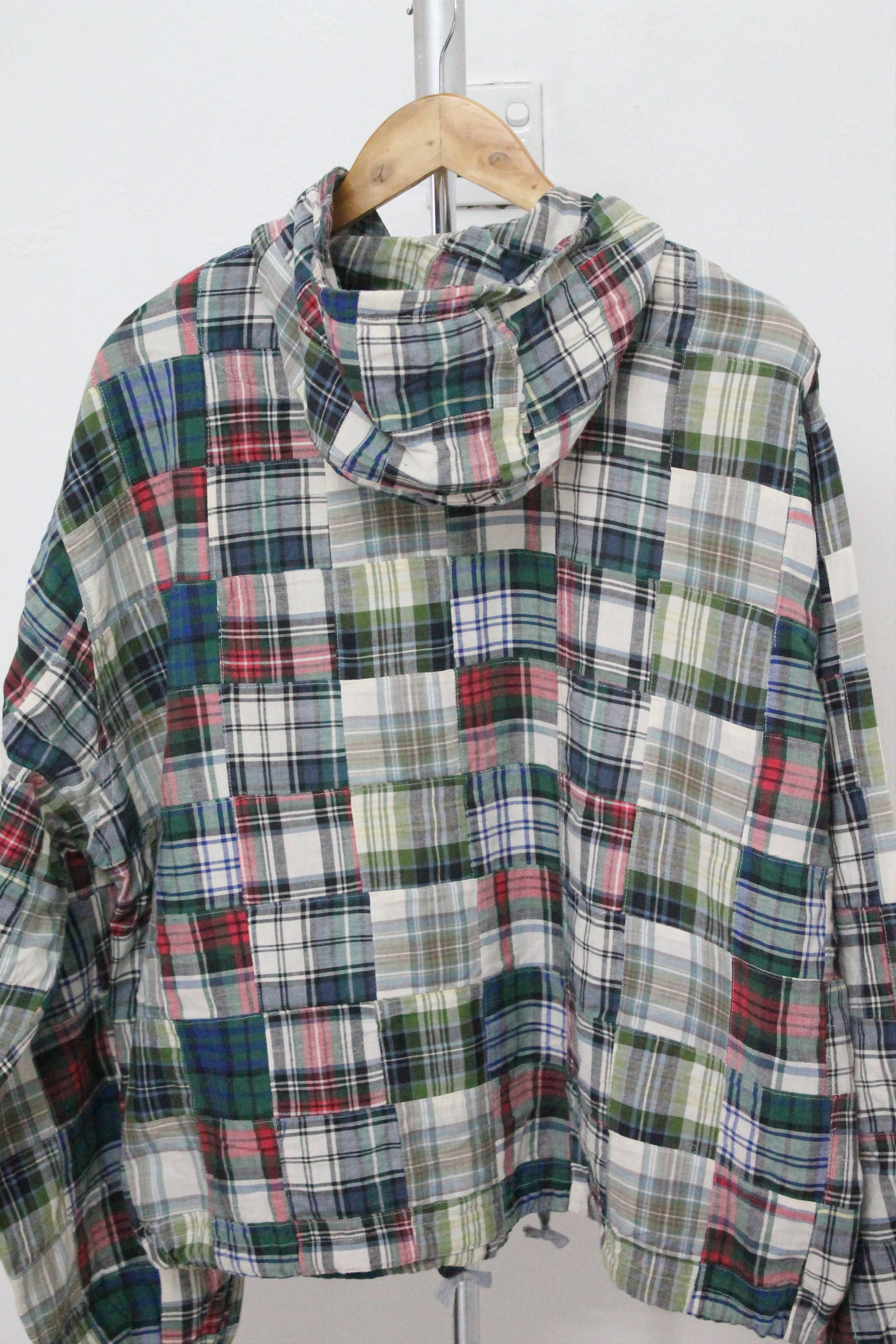 Polo Ralph Lauren Vintage POLO RALPH LAUREN Madras Hoodie Patchwork. Size US L / EU 52-54 / 3 - 8 Thumbnail
