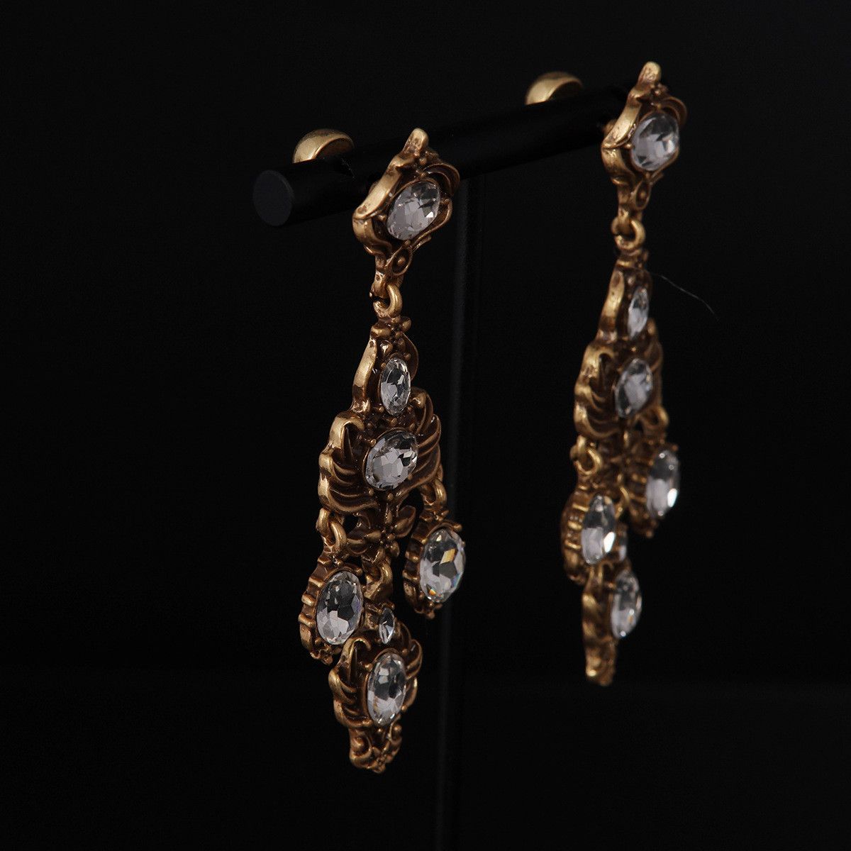 Other vintage white crystal pendant earrings Size ONE SIZE - 3 Thumbnail