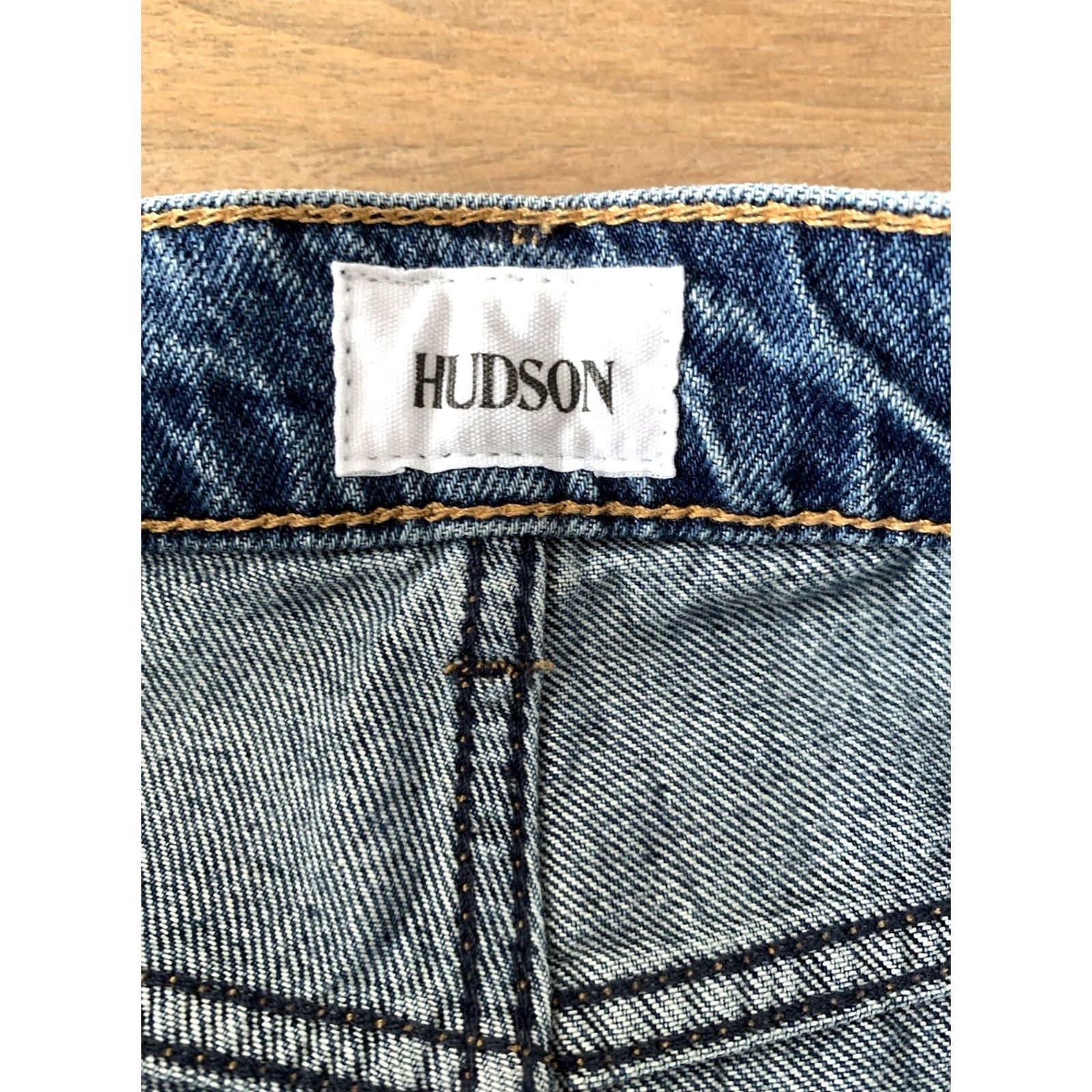 Hudson Hudson Jeans Straight Women 24 Denim Blue Mid Rise Relaxed Straight 5-Pocket Button Fly Crop Size 42" / US 20 - 3 Thumbnail