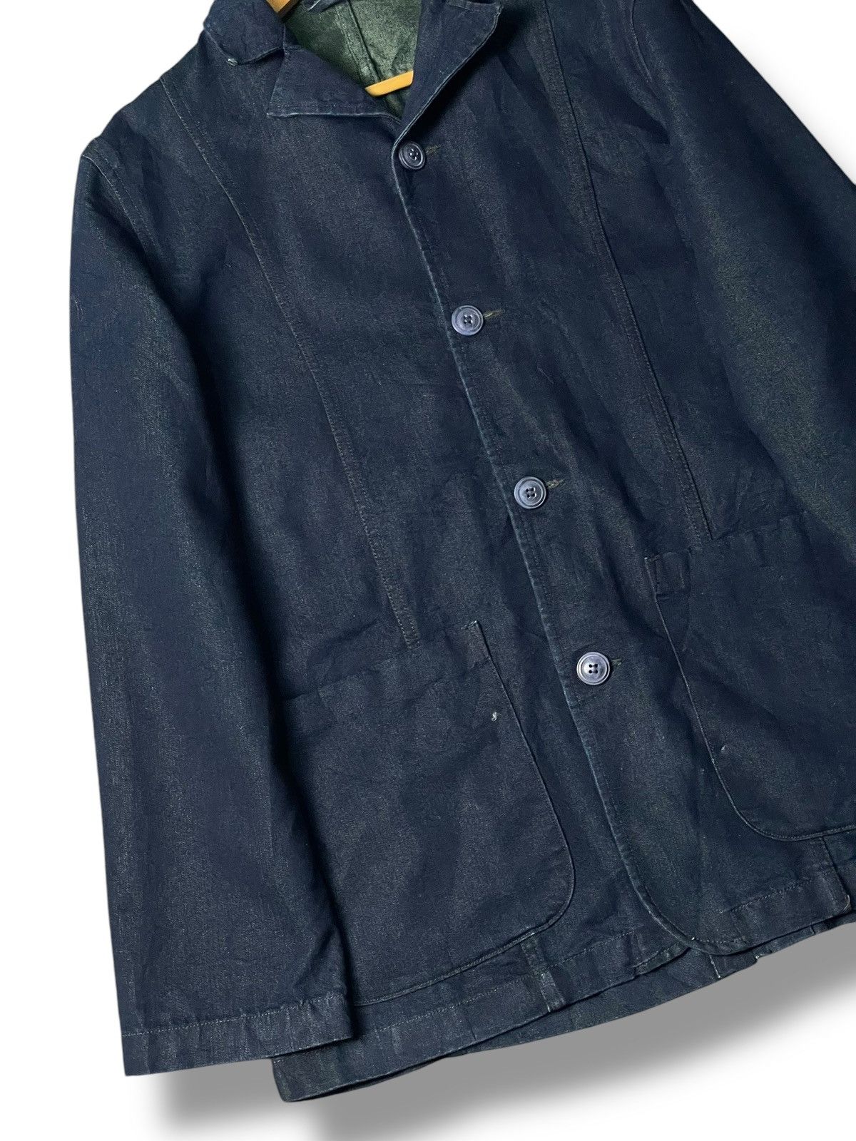 Japanese Brand × Vintage PHOTOS Brand Dark Blue Button Jacket (102) Size US L / EU 52-54 / 3 - 4 Thumbnail