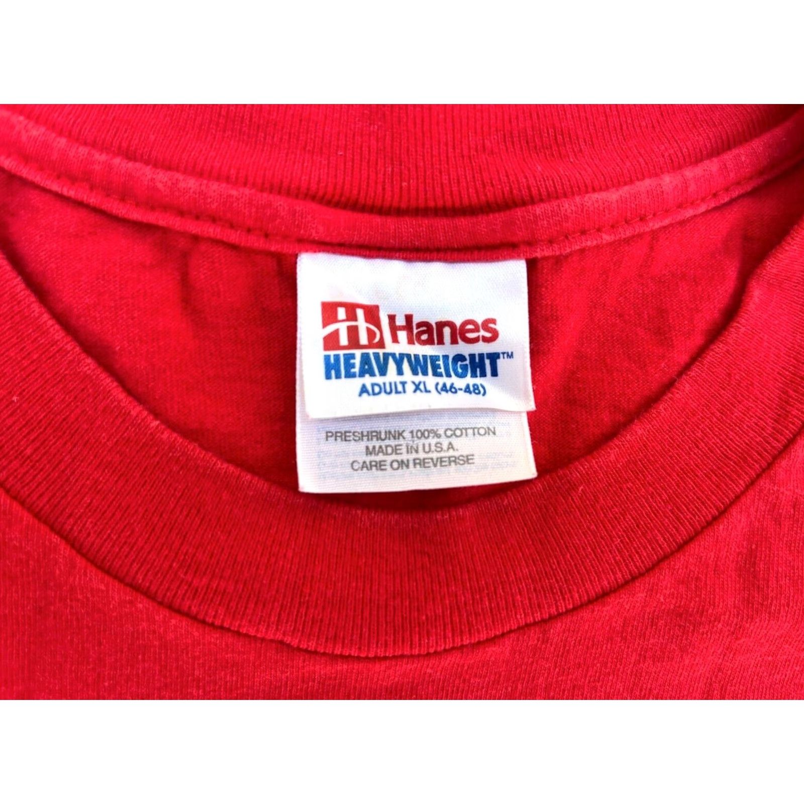 Hanes VINTAGE Men’s 90s Chicago Bulls T-Shirt Hanes Heavyweight XL Red Cotton Logo Shirt Mens Size US XL / EU 56 / 4 - 5 Thumbnail