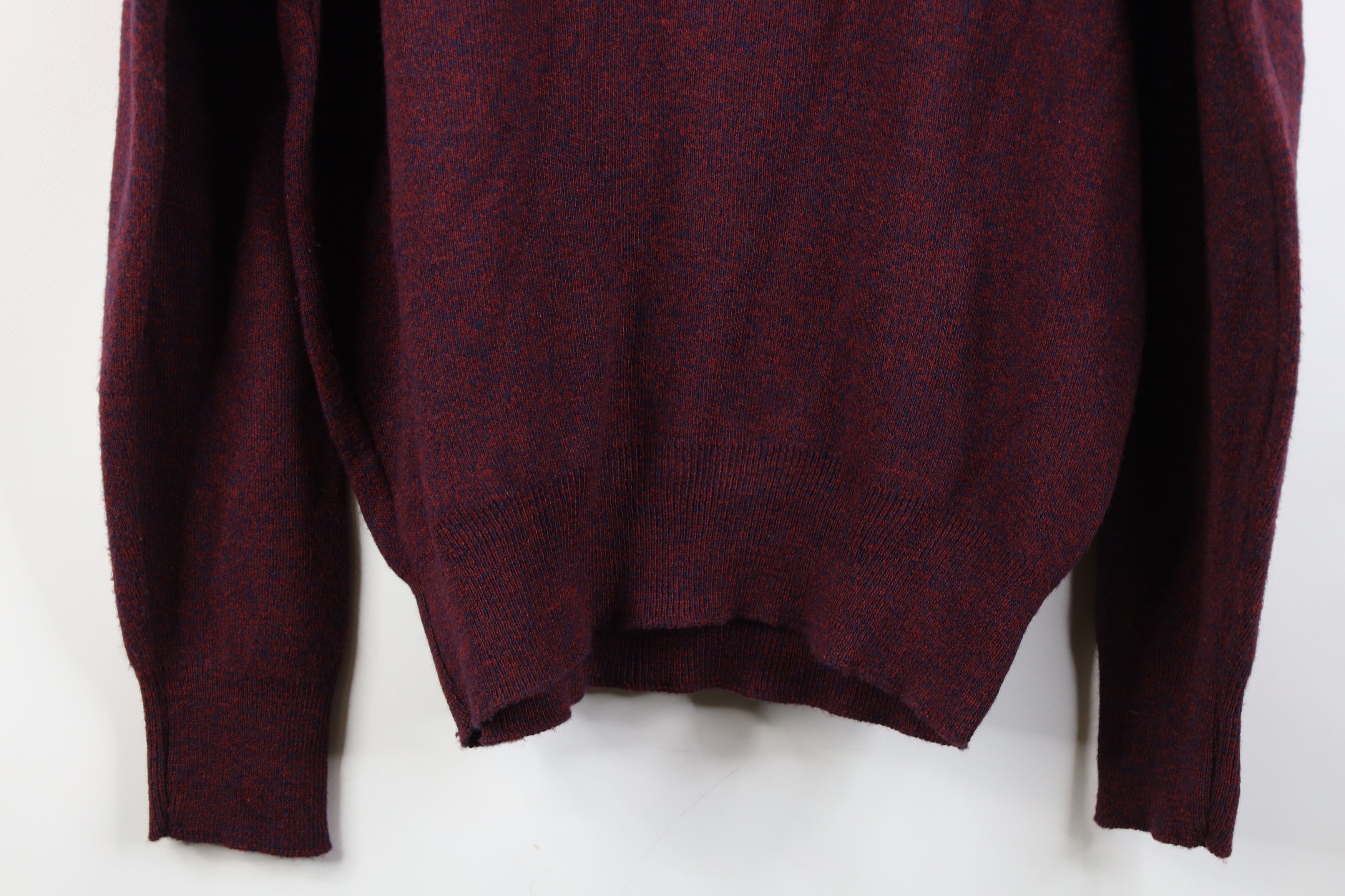 Vintage Vintage 70s Streetwear V-Neck Sweater Heather Red USA Size US M / EU 48-50 / 2 - 11 Thumbnail