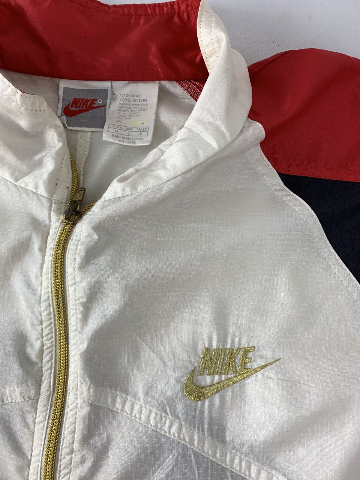 Nike 90s Nike Grey Tag Windbreaker Nylon Jacket Colour Block Size US L / EU 52-54 / 3 - 4 Thumbnail