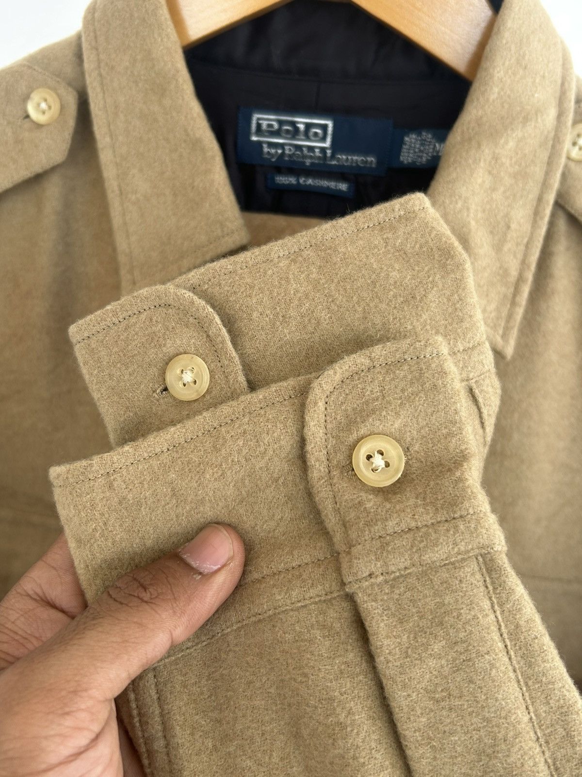 Polo Ralph Lauren Polo Ralph Lauren Cashmere Beige Button Up Size US M / EU 48-50 / 2 - 5 Thumbnail