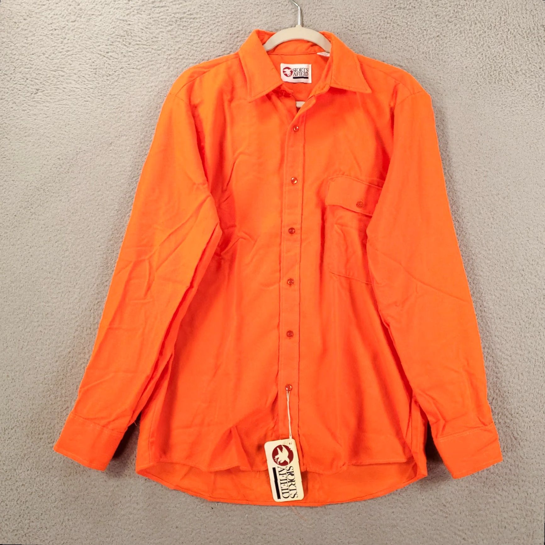 Hunter VINTAGE Sports Afield Shirt Button-Up Flannel Orange Medium Men’s Size US M / EU 48-50 / 2 - 2 Thumbnail