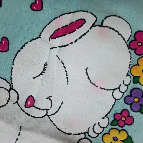 Vintage Vintage Somebunny Loves You Rabbit Pun Puff Ink T-Shirt Size US L / EU 52-54 / 3 - 3 Thumbnail