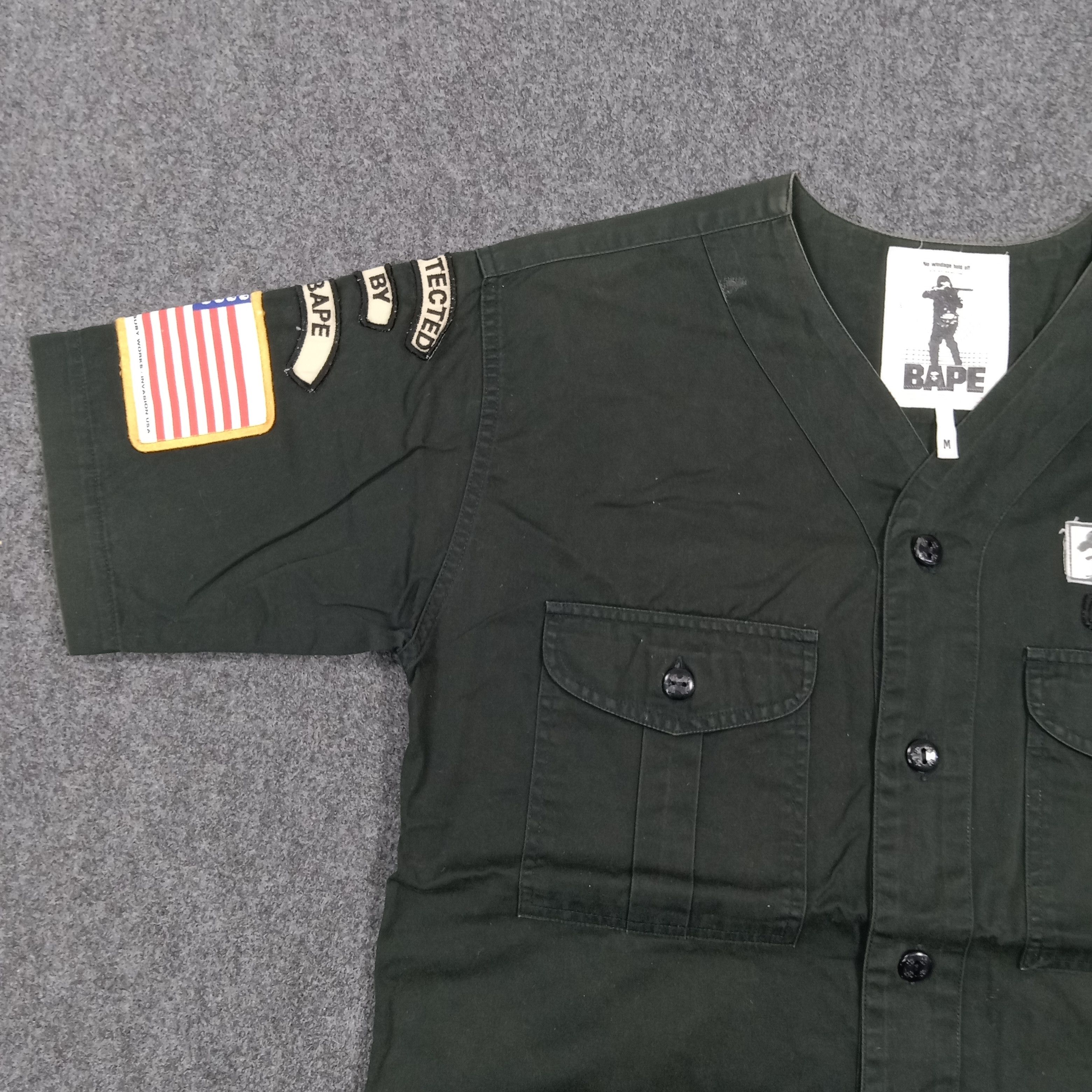 Bape Rare 90's BAPE Japanese Button Up Work Shirt C285N28 Size US M / EU 48-50 / 2 - 2 Thumbnail