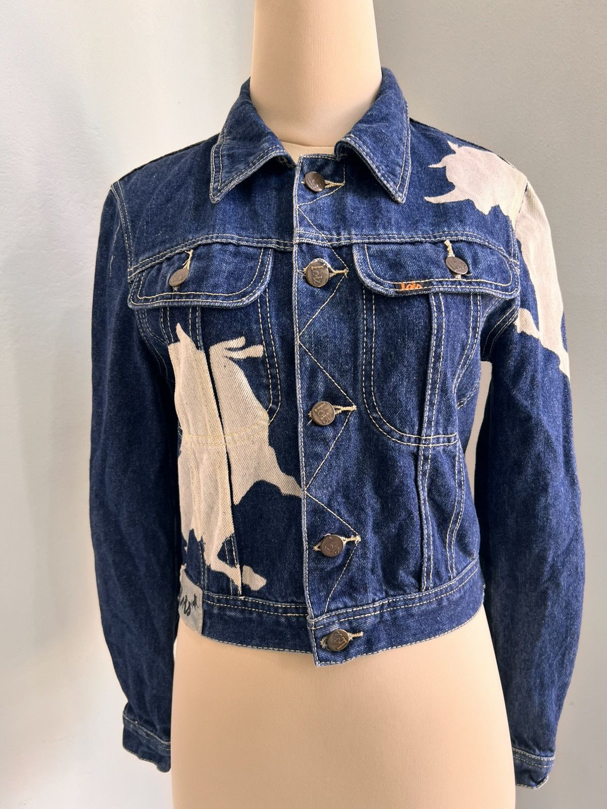 Cowboy Equipment × Japanese Brand × Vintage Vintage Lois Denim Jacket Size US S / EU 44-46 / 1 - 1 Thumbnail