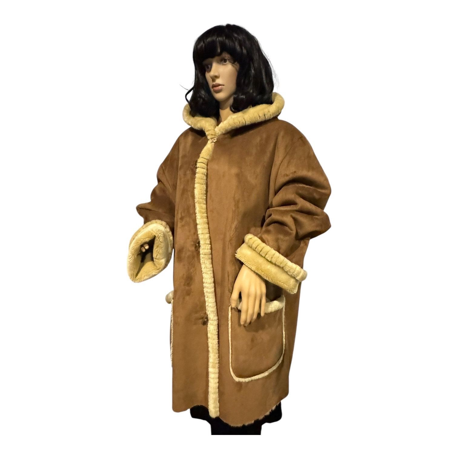 Jones New York Faux Suede fur lined hooded Jones New York coat toggle close Size XXL / US 16-18 / IT 52-54 - 11 Thumbnail