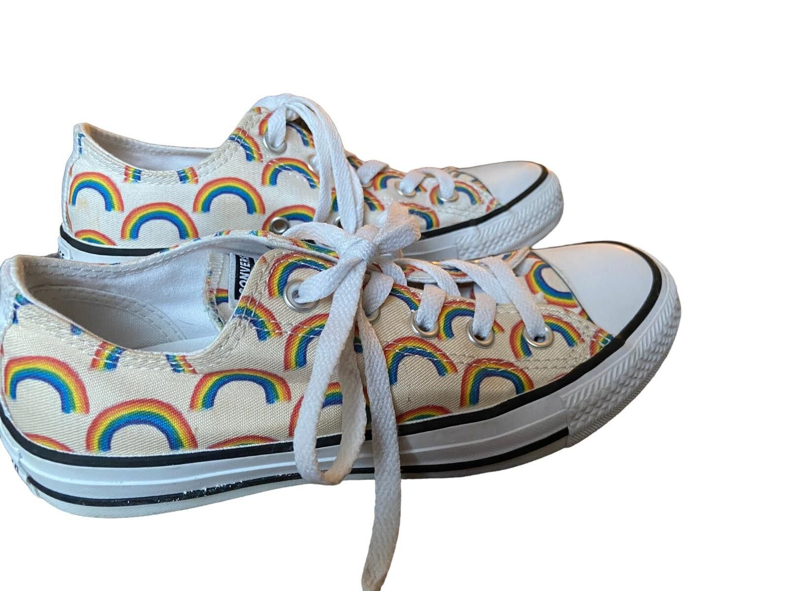 Converse Celebrate Pride Rainbow Light Gold Converse All Star 6M 4W Size US 6 / IT 36 - 2 Thumbnail