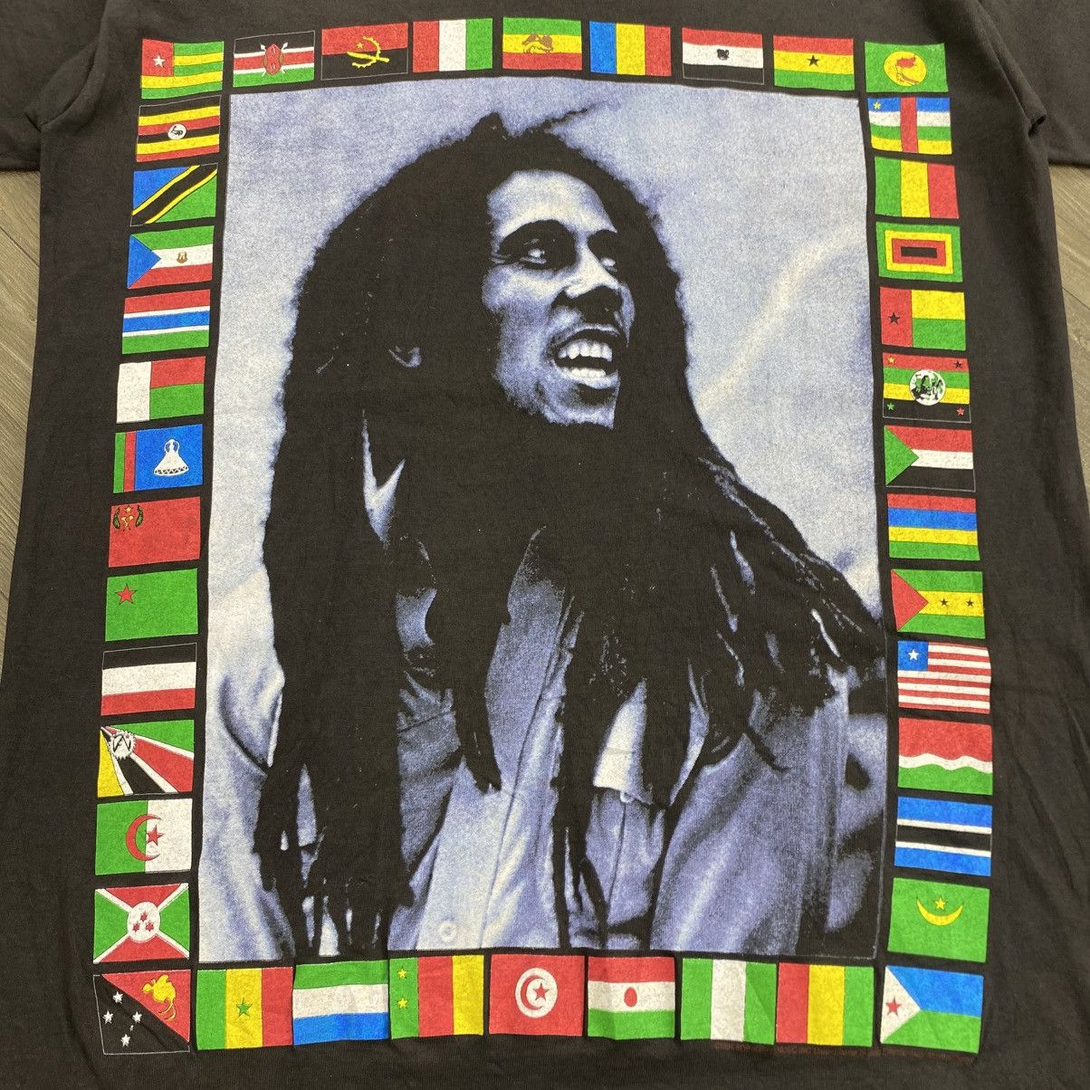 Bob Marley 1994s Vintage Bob Marley African United Reggae Tee Faded Size US L / EU 52-54 / 3 - 4 Thumbnail