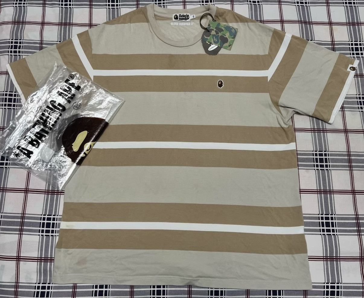 Bape BAPE OG Nigo era classic striped rubberT-shirt Size US XXL / EU 58 / 5 - 1 Thumbnail