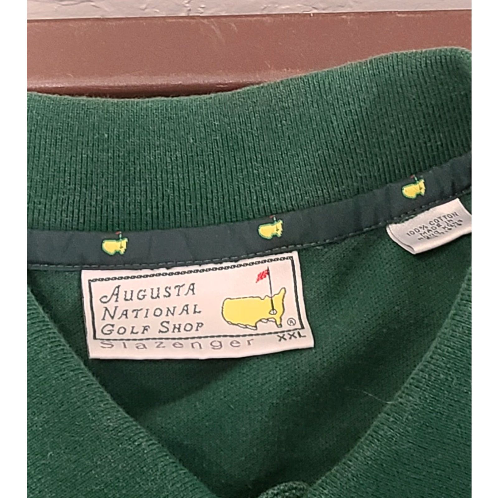 Vintage Slazenger Polo Shirt Mens 2XL Green Masters Augusta National Golf Shop Size US XXL / EU 58 / 5 - 4 Thumbnail