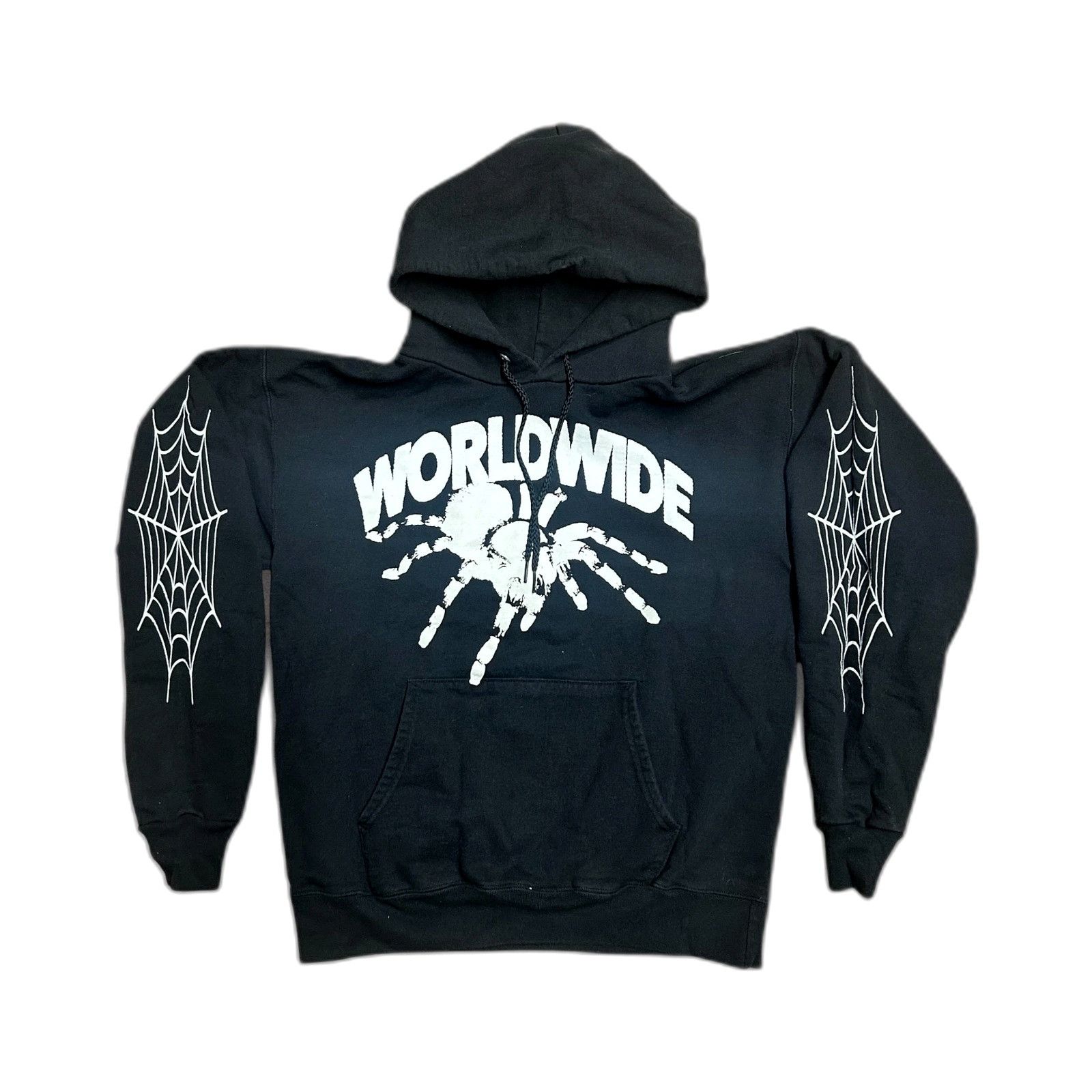 Vintage Spider Worldwide Santea Black Hoodie Men's Size Medium Size US M / EU 48-50 / 2 - 1 Thumbnail