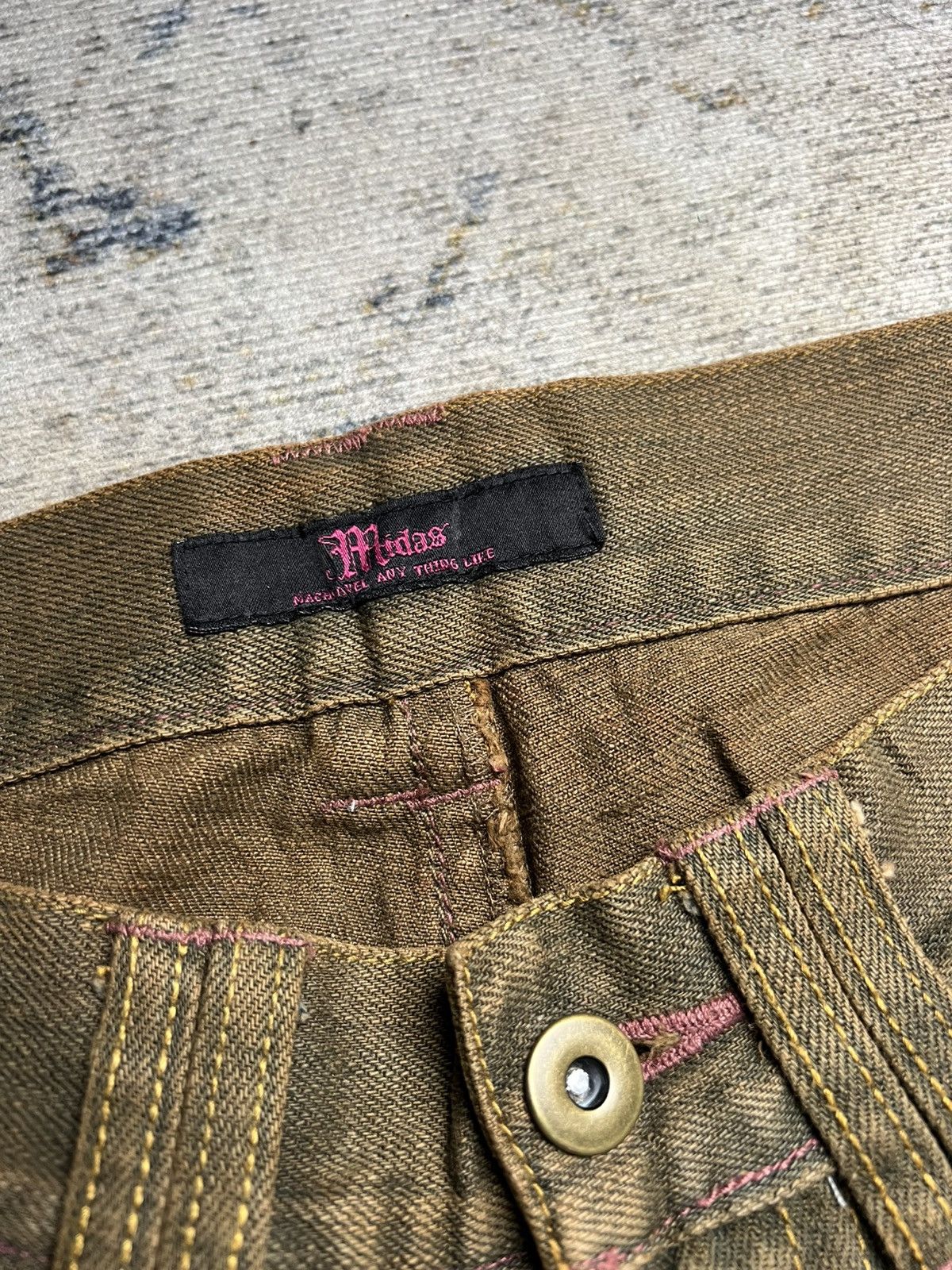 If Six Was Nine Midas Mud Max Bondage Distressed Flared Jeans Size US 30 / EU 46 - 5 Thumbnail