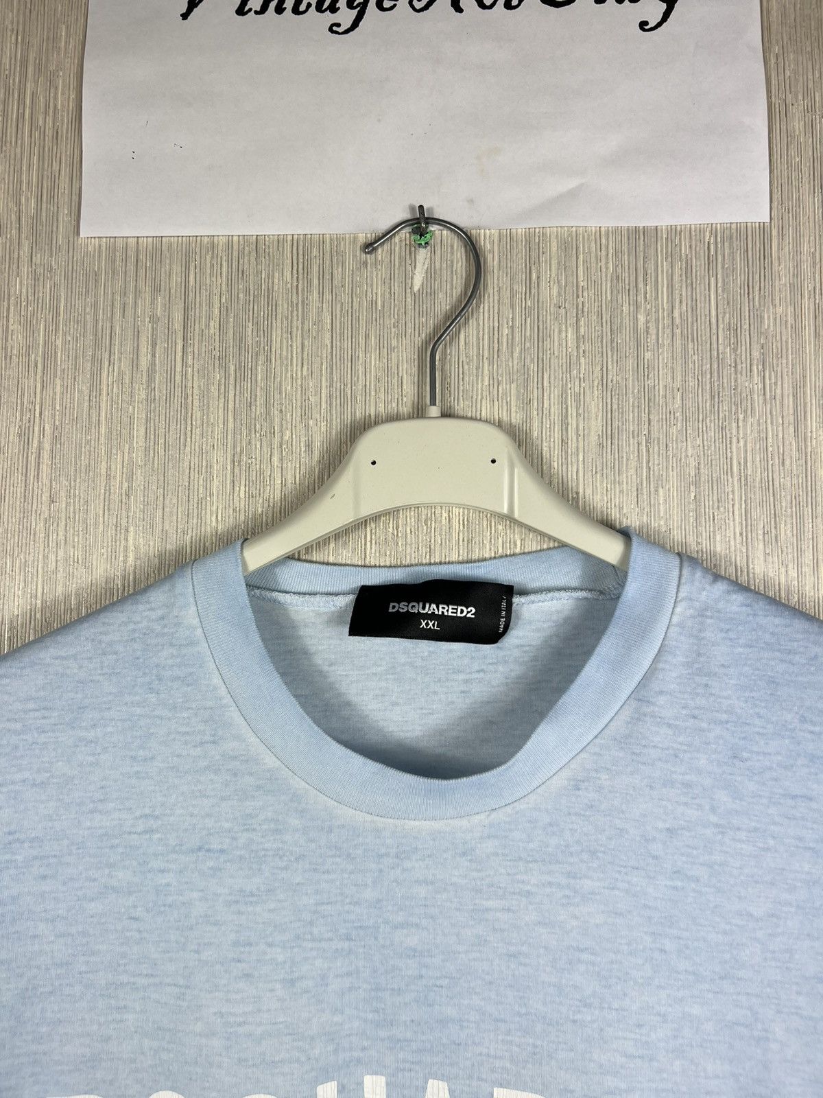 Dsquared2 Dsquared2 light blue t-shirt distressed central logo tee Size US XXL / EU 58 / 5 - 7 Thumbnail