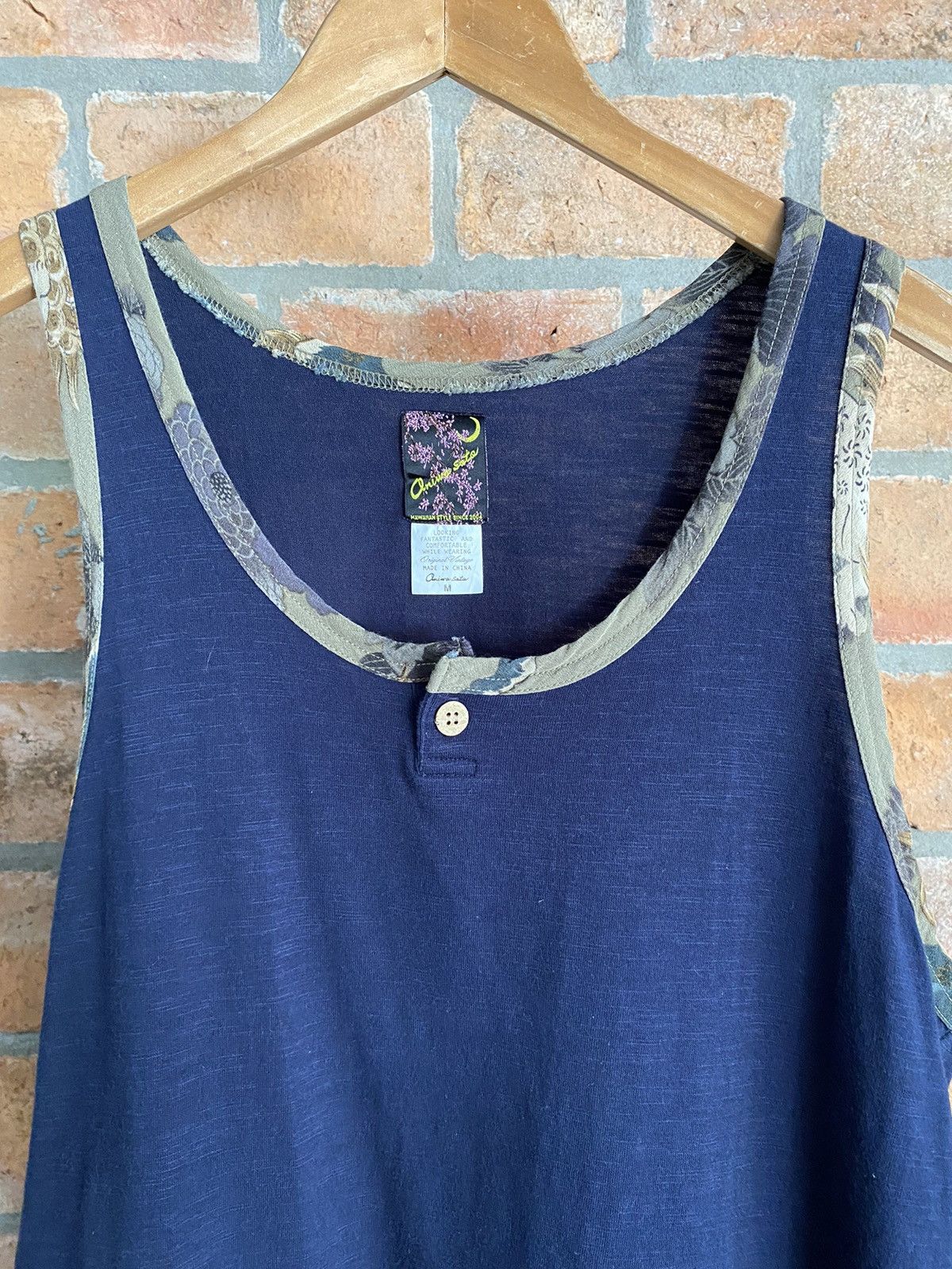 Japanese Brand Oniwa Soto Dark Blue Sleeveless Top Size US M / EU 48-50 / 2 - 4 Thumbnail