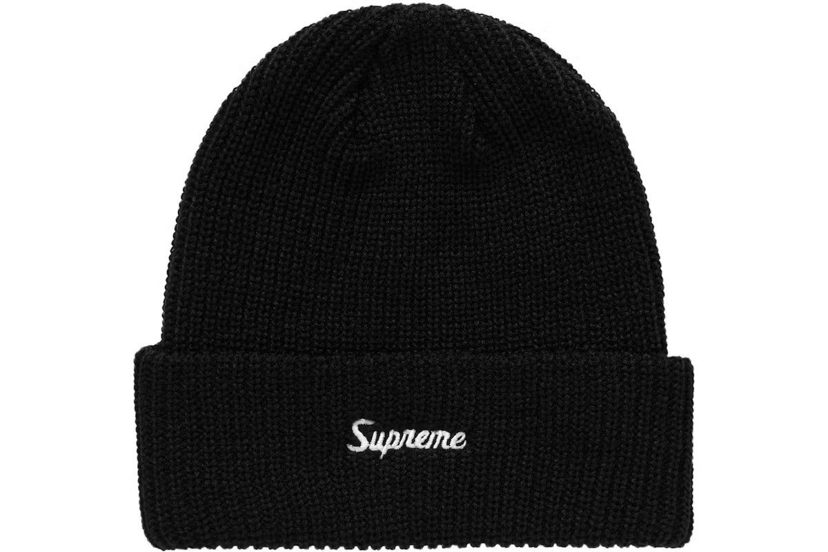 帽子 Supreme Tag Beanie Black Supreme Tag Beanie (FW25) - $40