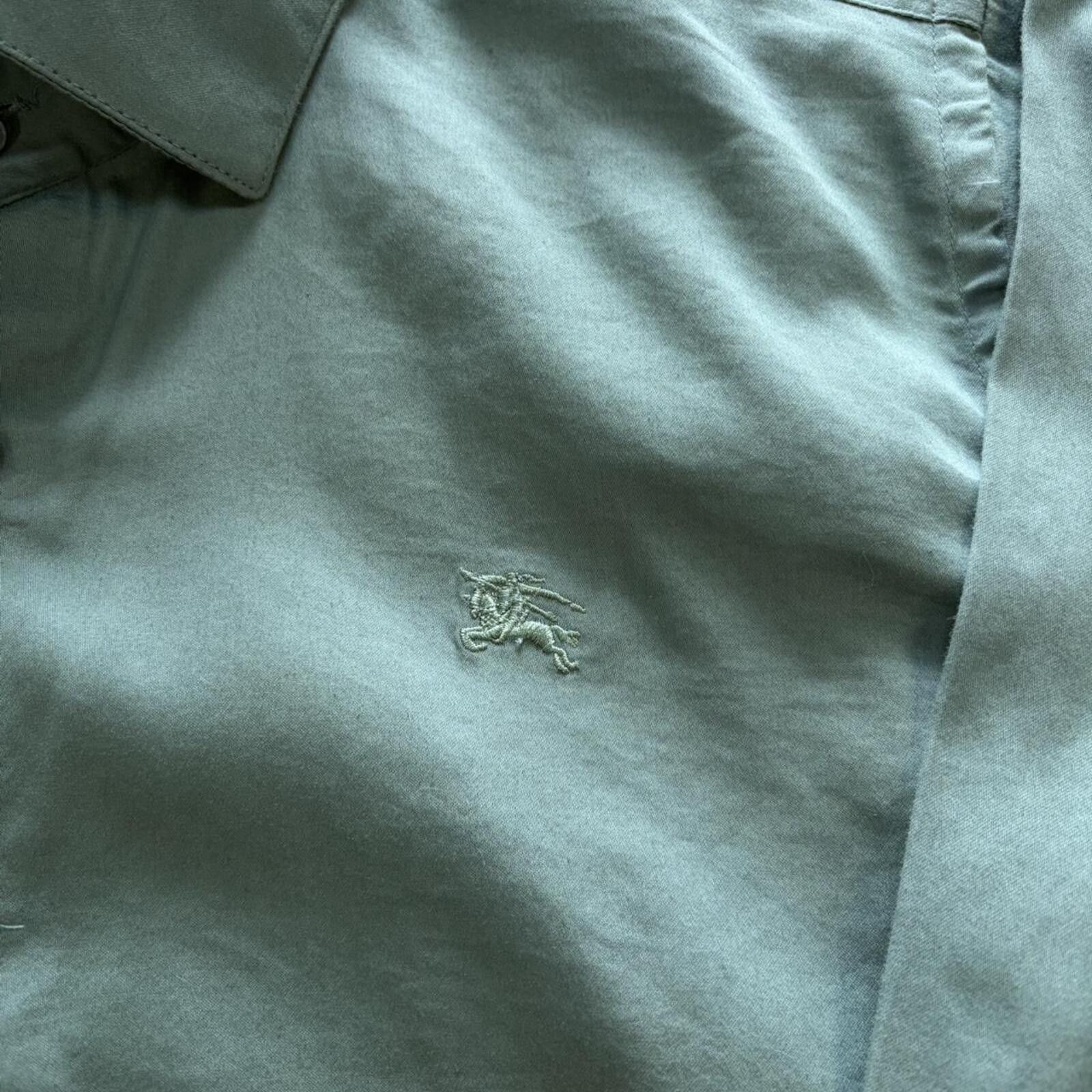 Burberry Slate Green Burberry Button Up Size US L / EU 52-54 / 3 - 3 Thumbnail