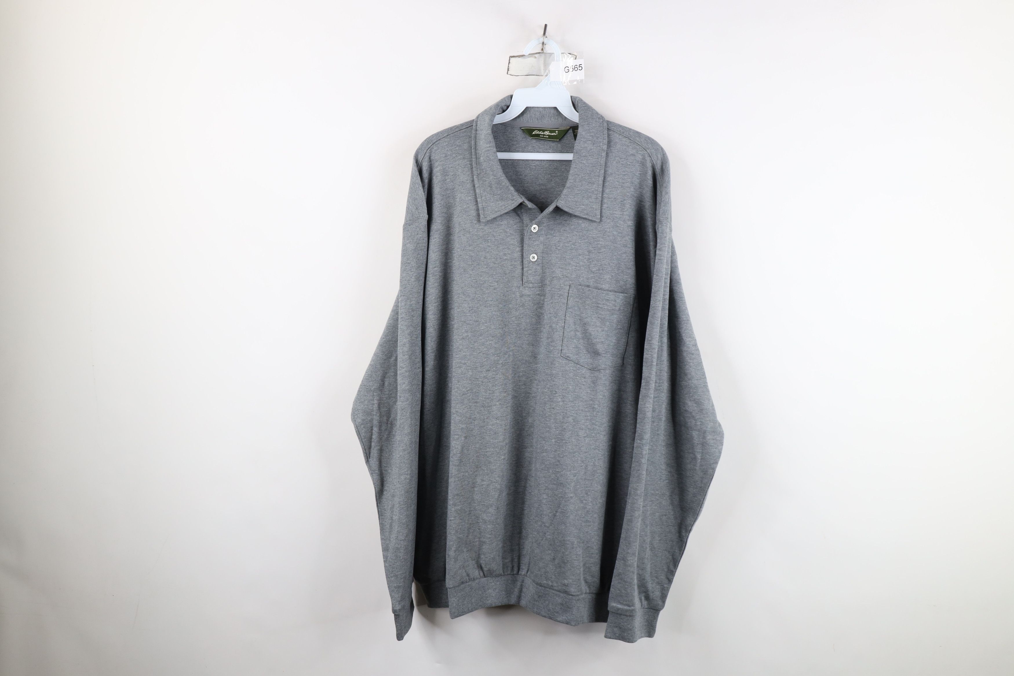 Eddie Bauer Vintage Eddie Bauer Pullover Long Sleeve Polo Shirt Gray Size US XXL / EU 58 / 5 - 1 Thumbnail