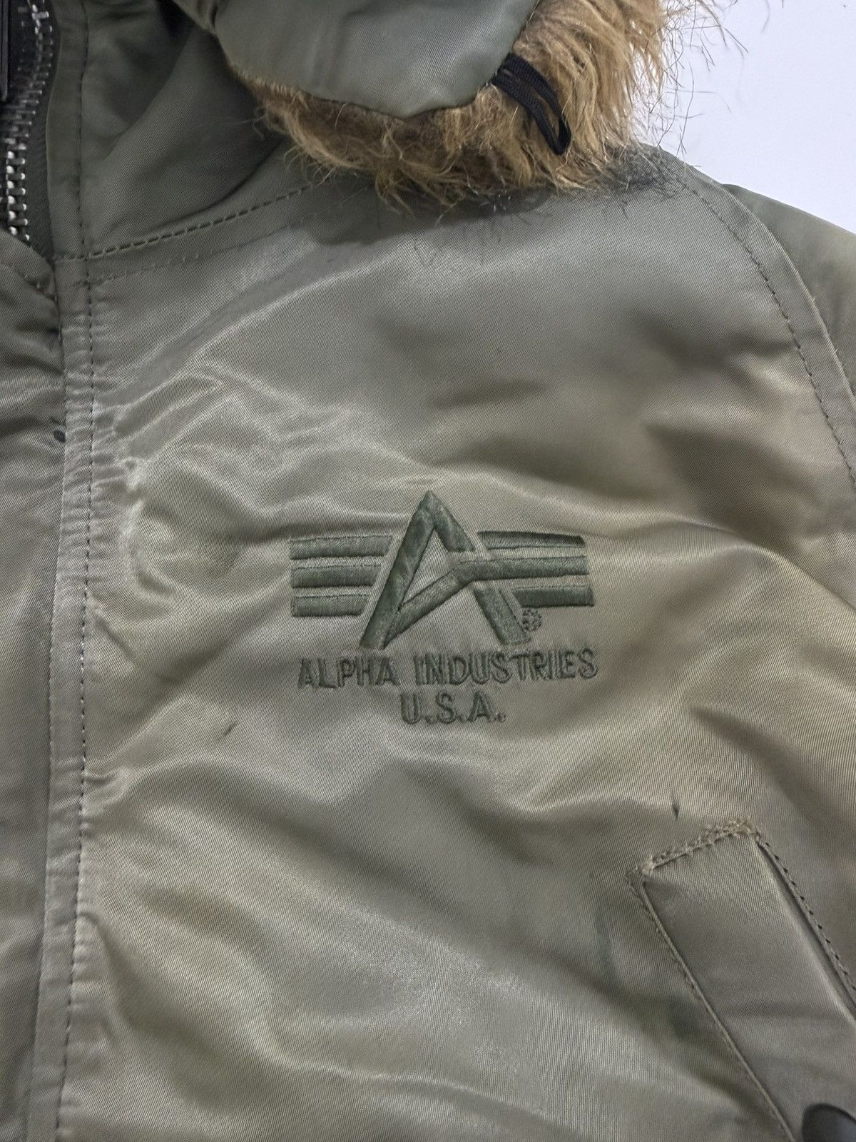 Alpha Industries Steal🔥 Vintage Sun Fade ALPHA INDUSTRIES Parka Bomber Jacket Size US M / EU 48-50 / 2 - 5 Thumbnail