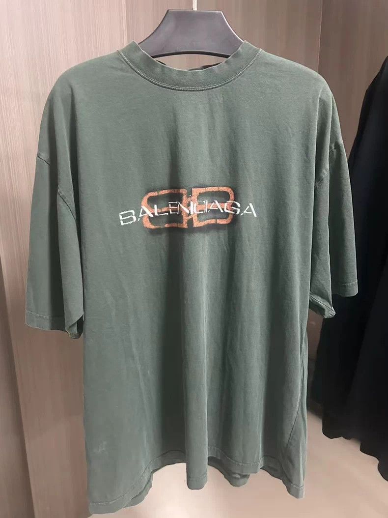 Balenciaga Balenciaga 25 BB Logo Print Short Sleeve Size US L / EU 52-54 / 3 - 1 Thumbnail