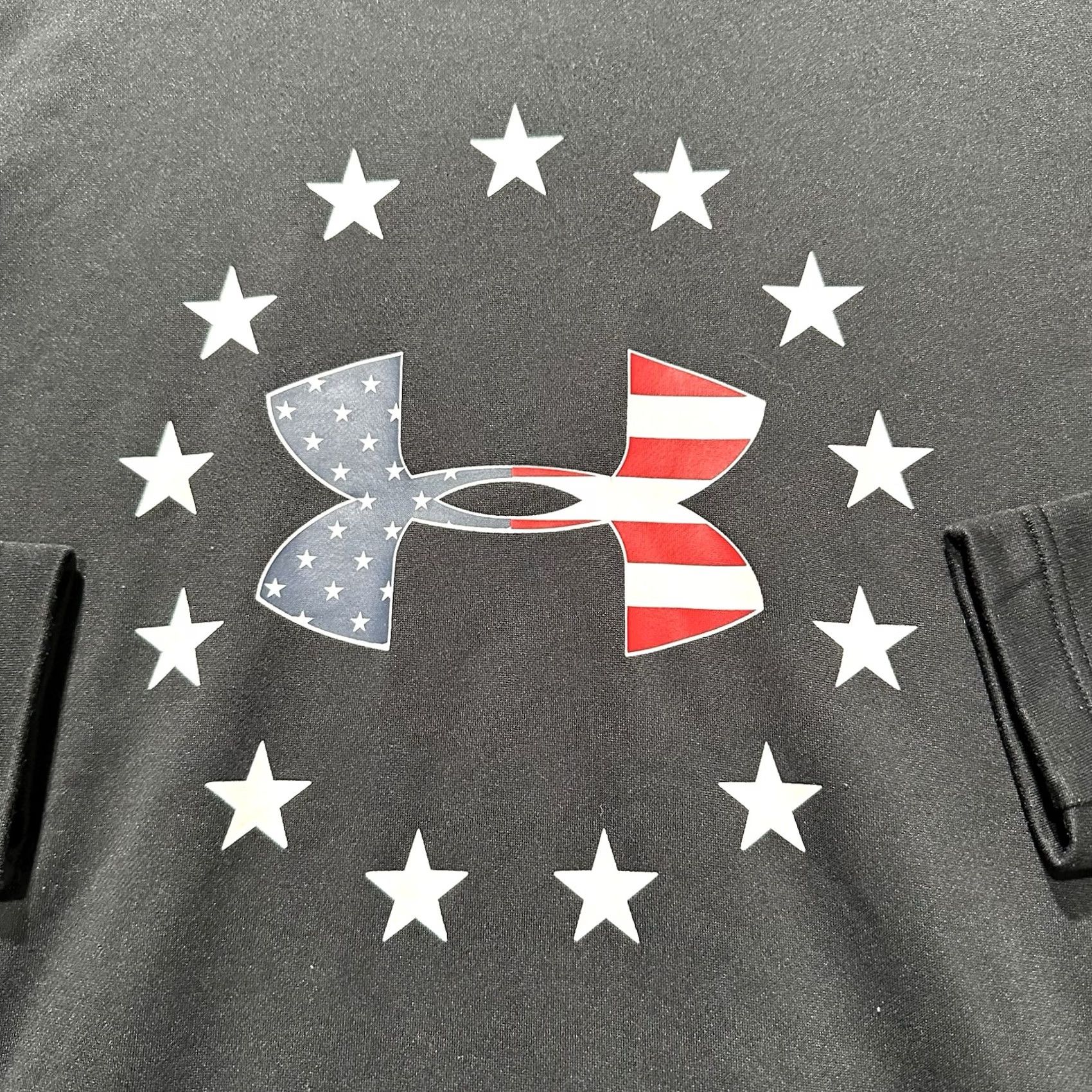 Under Armour Under Armour Hoodie Mens XL Black Freedom Tech Terry Pullover USA Military Flag Size US XL / EU 56 / 4 - 3 Thumbnail