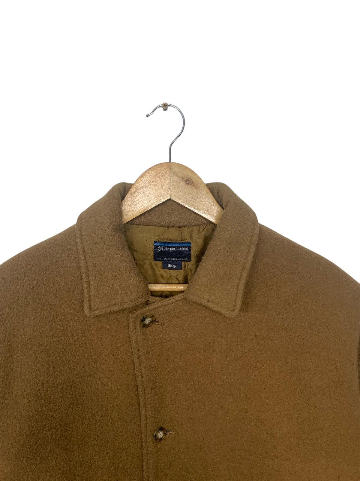 Sergio Tacchini × Vintage Vintage 90's Sergio Tacchini Full Button Down Wool Jacket Size US L / EU 52-54 / 3 - 5 Thumbnail