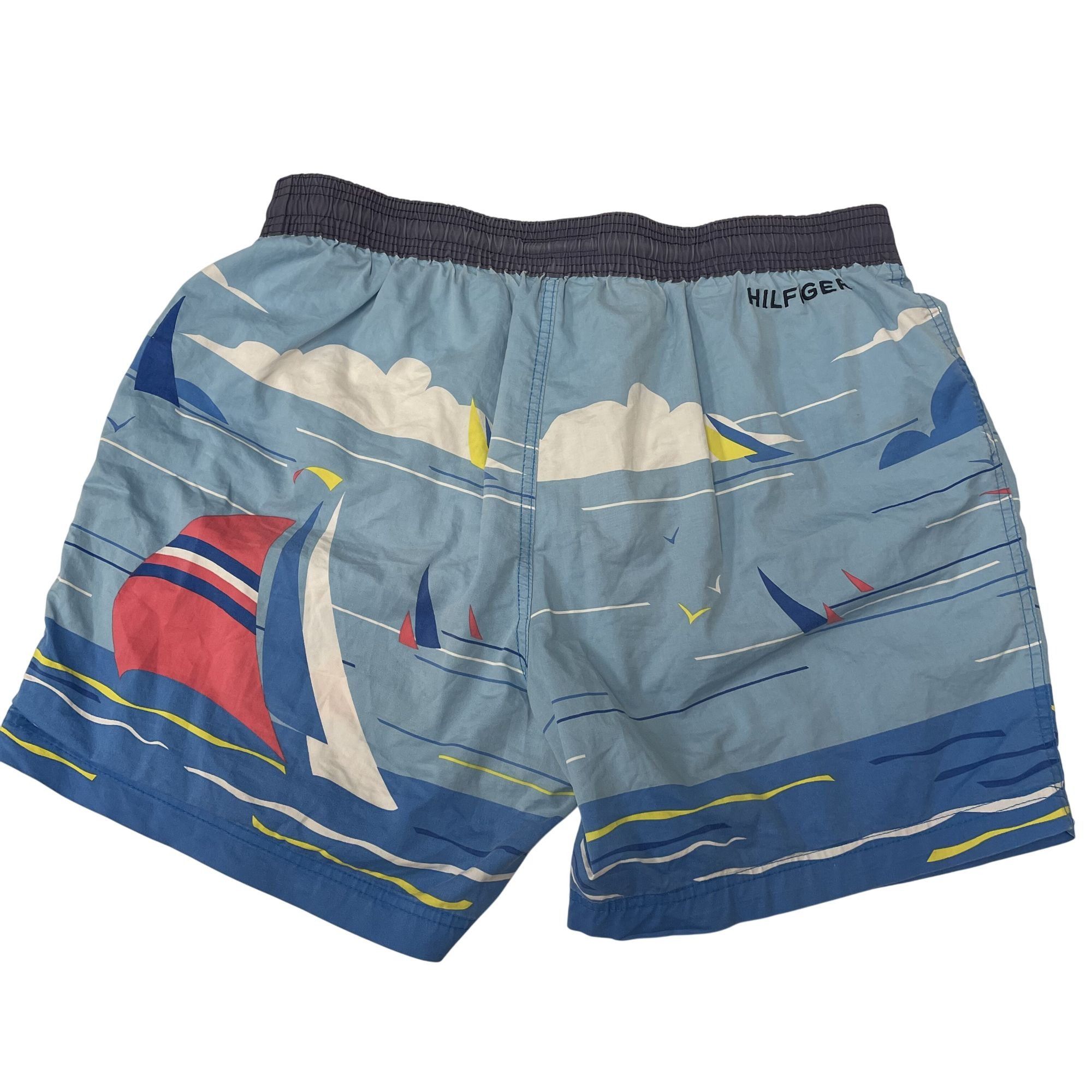 Tommy Hilfiger Vtg Tommy Hilfiger SAILBOAT Sailing Swim Trunks Beach Shorts Size US 36 / EU 52 - 2 Thumbnail