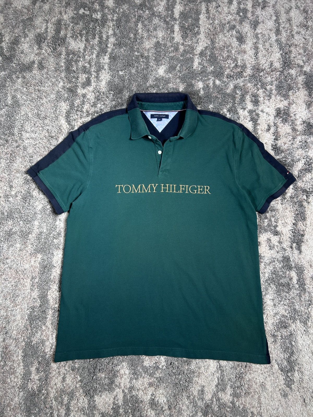 Tommy Hilfiger × Vintage Tommy Hilfiger Front Logo Polo T Shirt / XXL Size US XXL / EU 58 / 5 - 1 Thumbnail