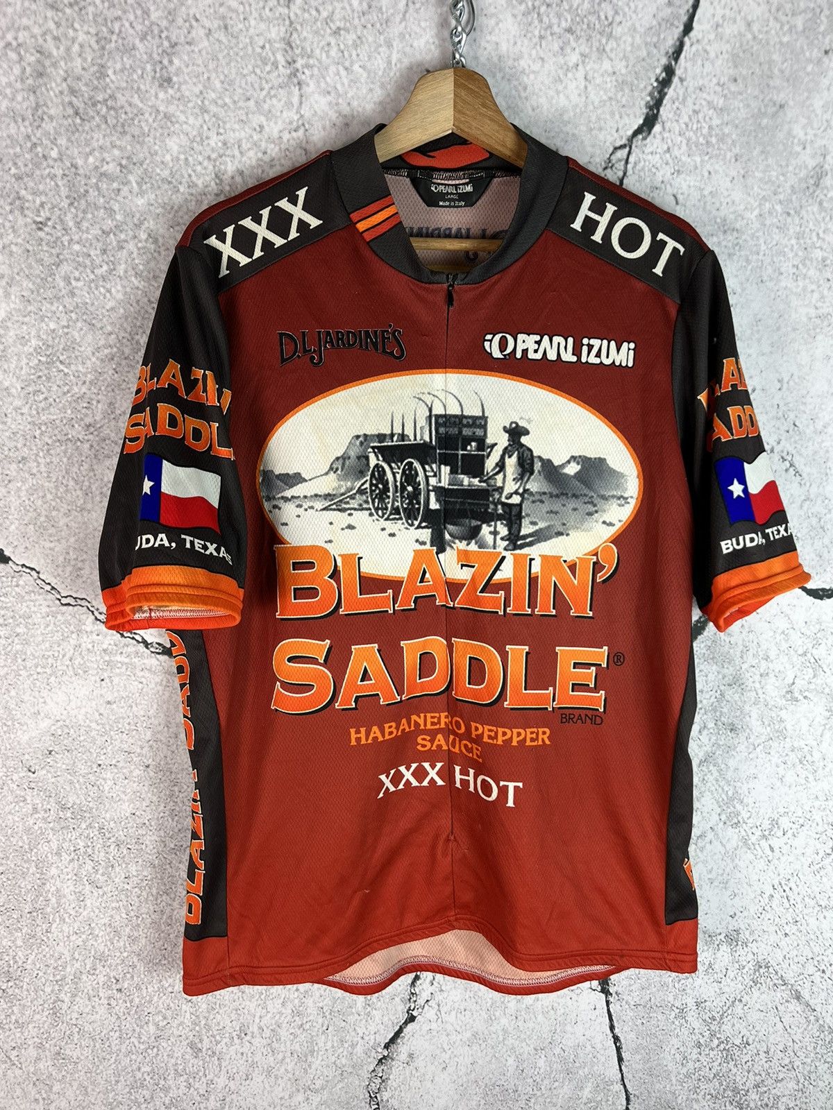 Vintage Pearl Izumi Blazin Saddle Cycling Jersey Tee T-shirt 90s Size US L / EU 52-54 / 3 - 1 Thumbnail