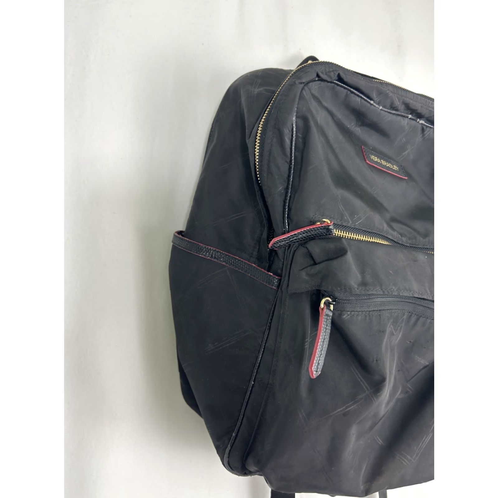 Vera Bradley Vera Bradley Backpack Women School Black 14.5x11.5x5 Polyester Signs Of Wear Women's Backpack Size ONE SIZE - 4 Thumbnail