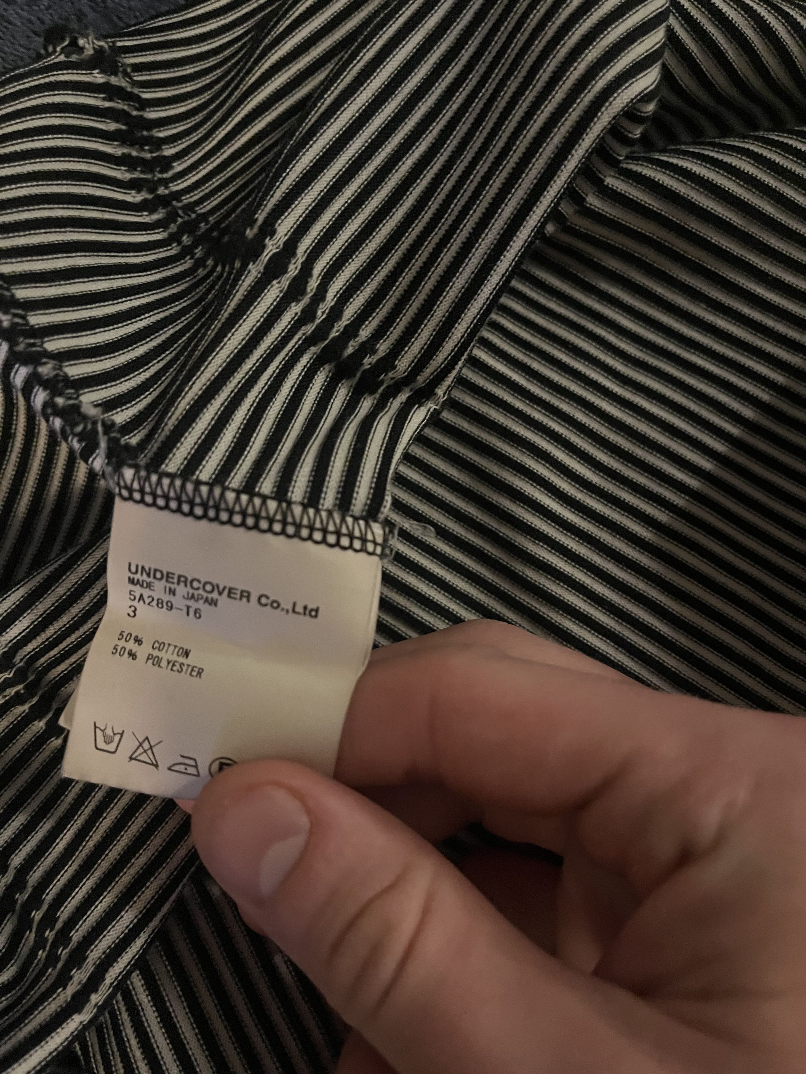 Undercover Undercover Distressed Striped 3/4 sleeve shirt Size US L / EU 52-54 / 3 - 5 Thumbnail