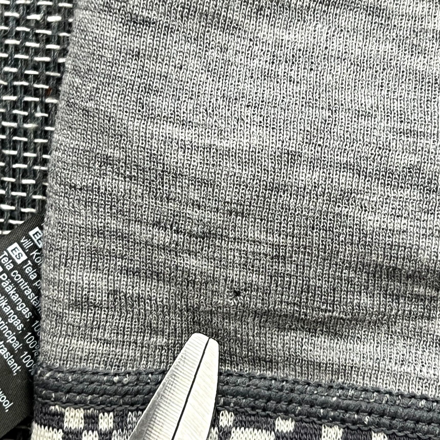 Vintage Kari Traa Womens Beanie Hat One Size Fair Isle 100% Merino Wool Knitted Gray Size ONE SIZE - 3 Thumbnail