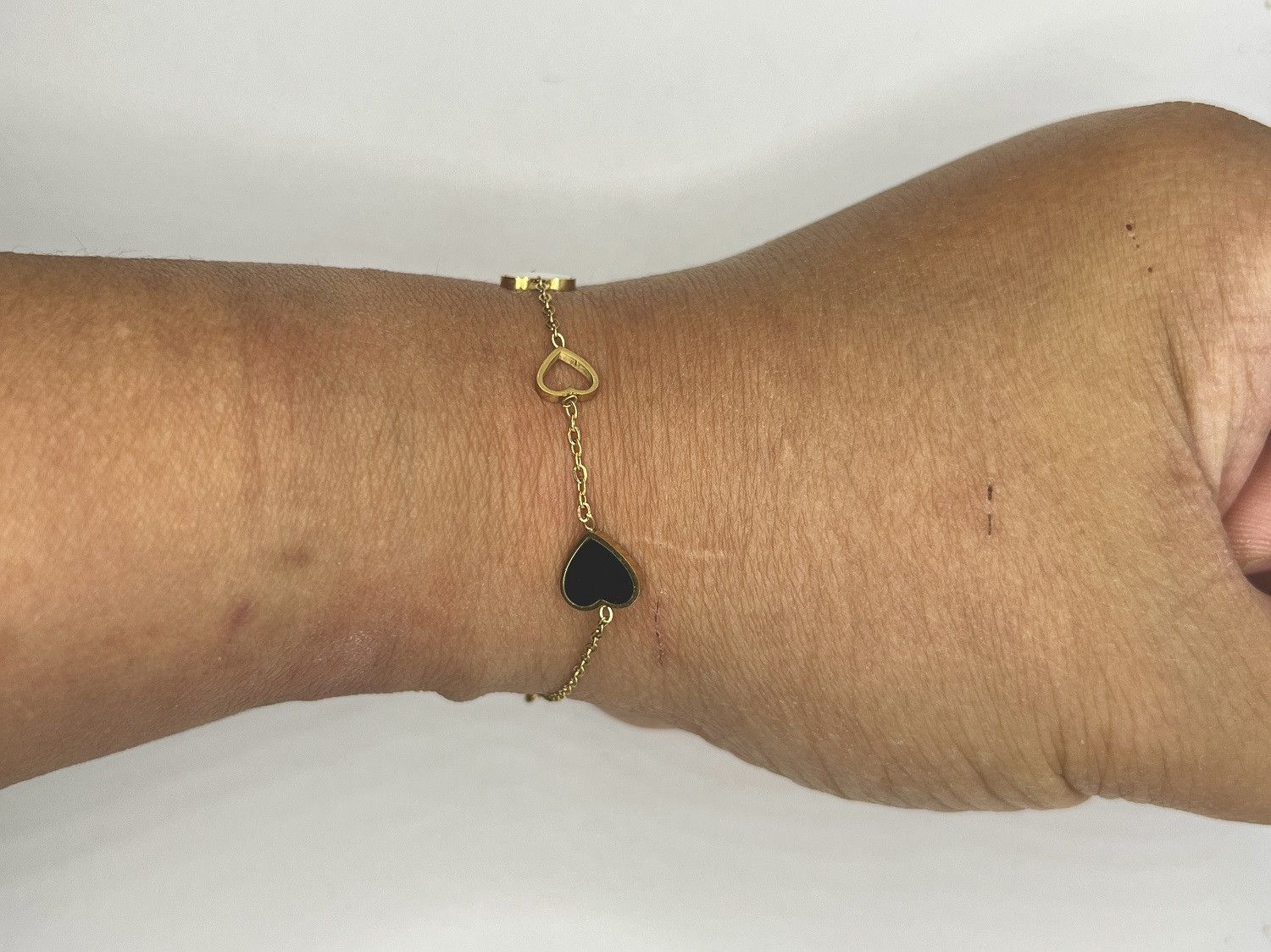 Jewelry Love Hearts Gold Chain Bracelet Size ONE SIZE - 4 Thumbnail