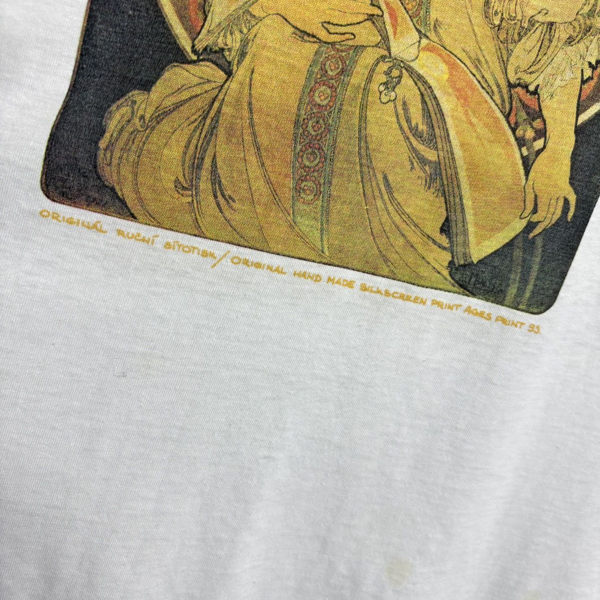 Vintage Vintage 90s Alphonse Mucha Good Artwork Graphic T-Shirt Size US L / EU 52-54 / 3 - 4 Thumbnail