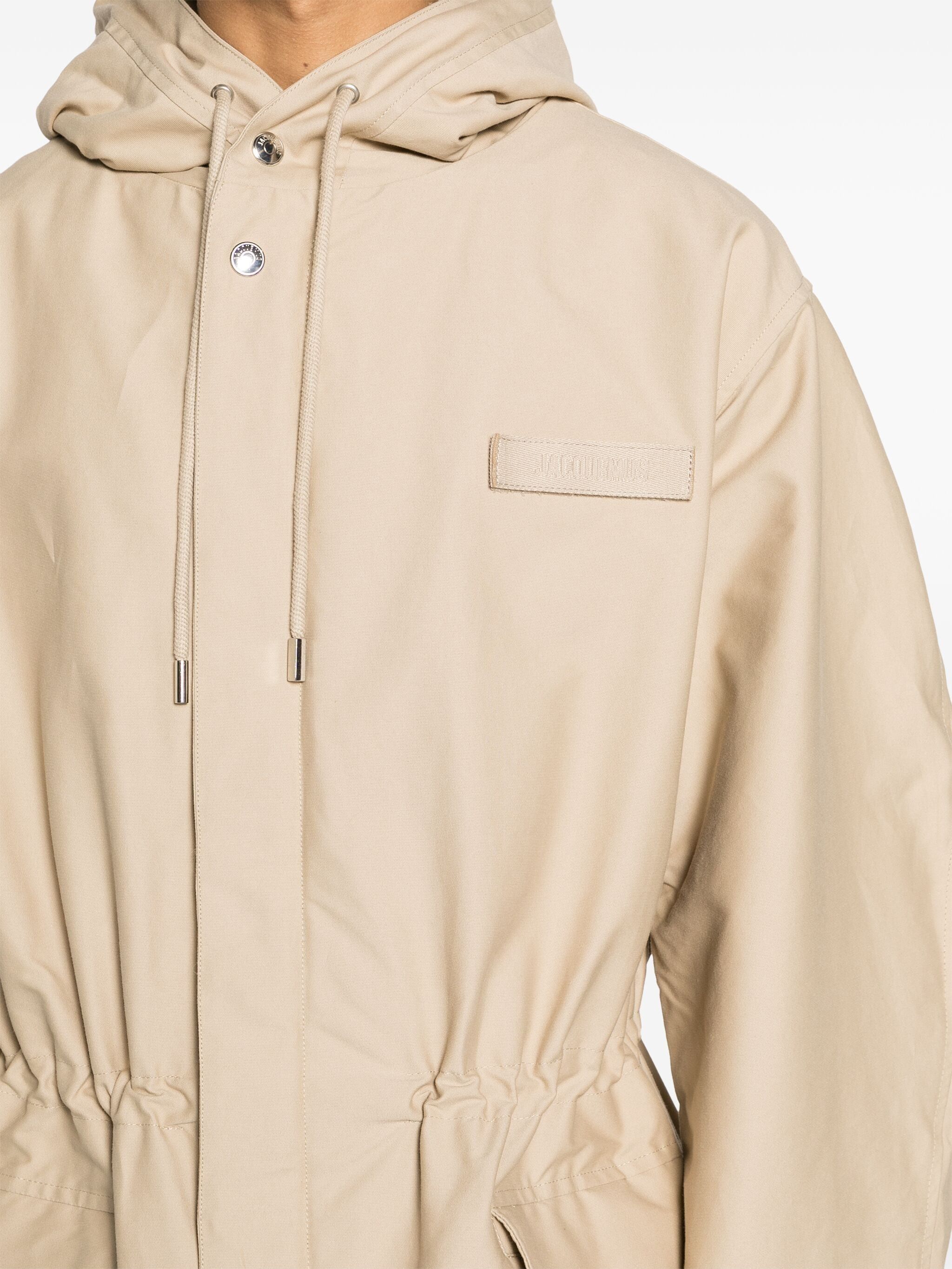 Jacquemus o1s22i1n1024 Hooded Padded Parka in Beige Size US S / EU 44-46 / 1 - 5 Thumbnail