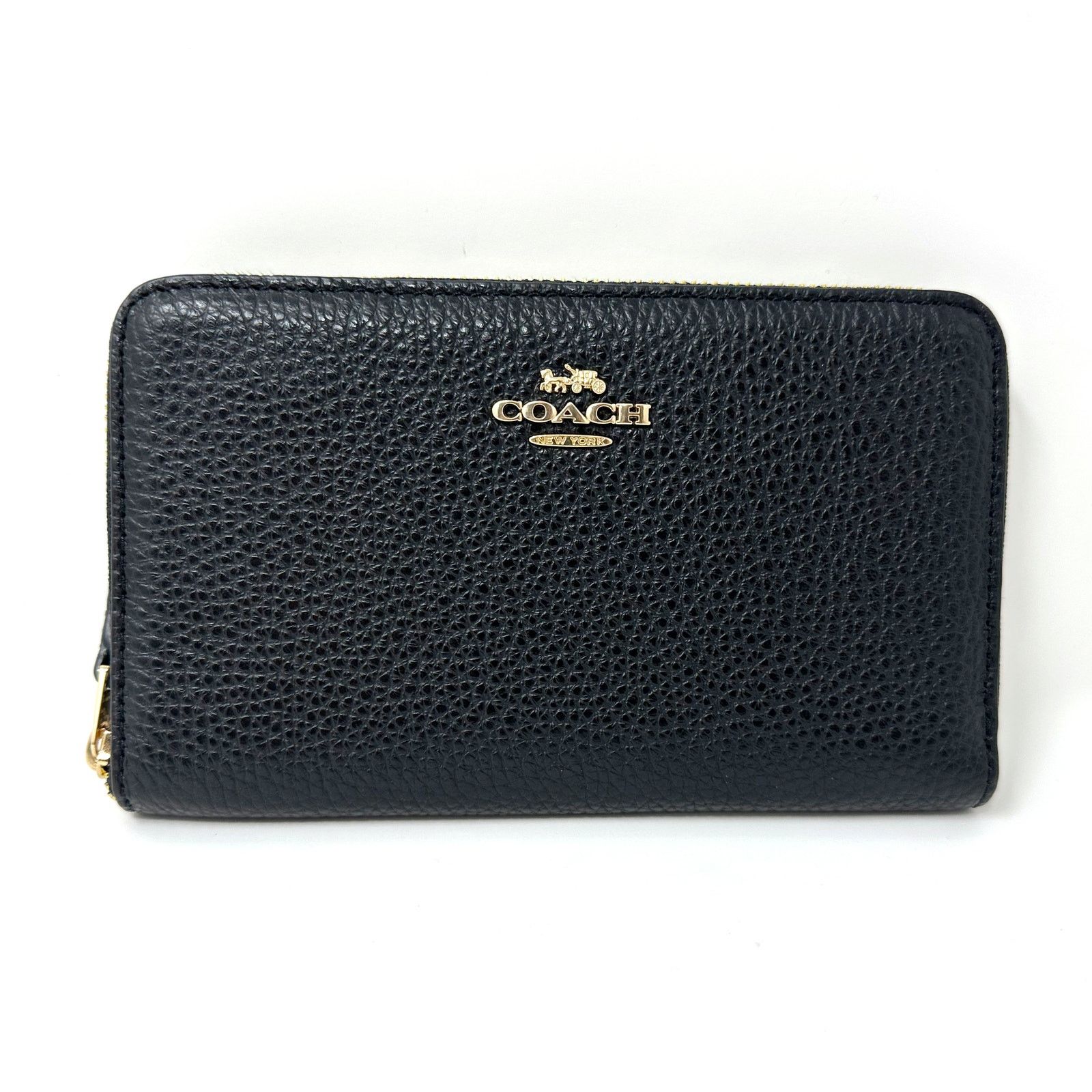 Coach Coach Medium Id Zip Wallet in Black Leather C4124 New Size ONE SIZE - 1 Thumbnail