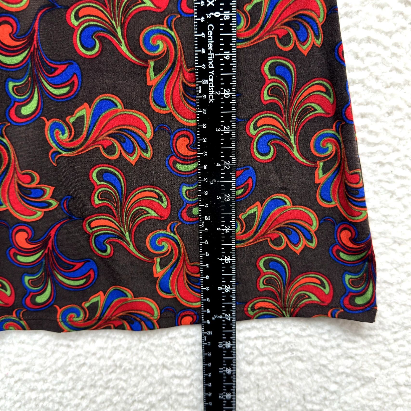 Vintage VINTAGE Bisou Bisou Boho Grunge Top Shirt L Ladies Brown Pattern Slinky Stretch Size L / US 10 / IT 46 - 4 Thumbnail
