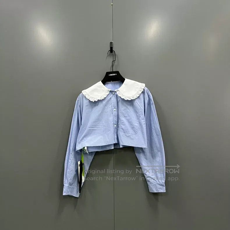 Miu Miu Miu Miu 40 Light blue doll collar shirt Size M / US 6-8 / IT 42-44 - 1 Thumbnail