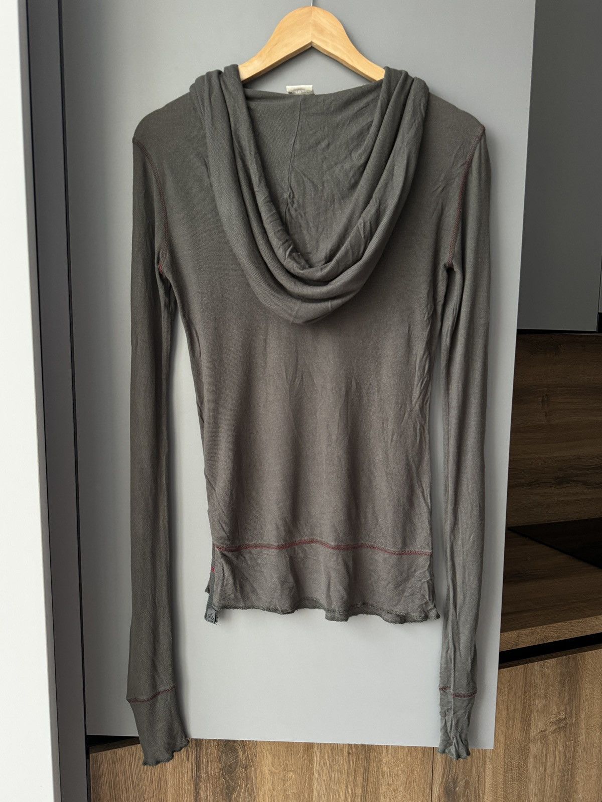Diesel Vintage Diesel Distressed Logo Hooded Long Sleeved Tee Size S / US 4 / IT 40 - 8 Thumbnail