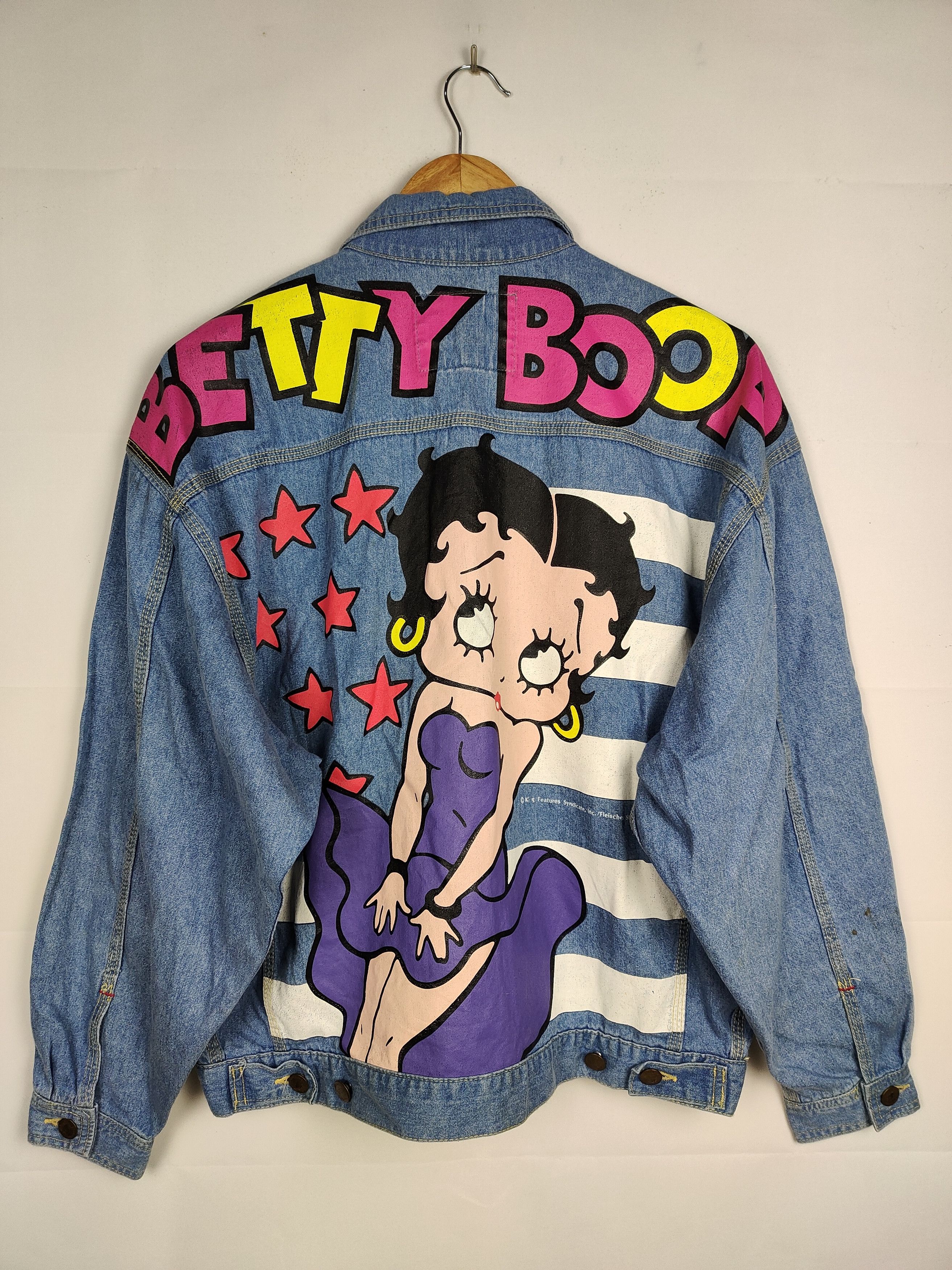 Designer × Vintage Vintage Betty Boop Denim Jacket Size M / US 6-8 / IT 42-44 - 1 Thumbnail