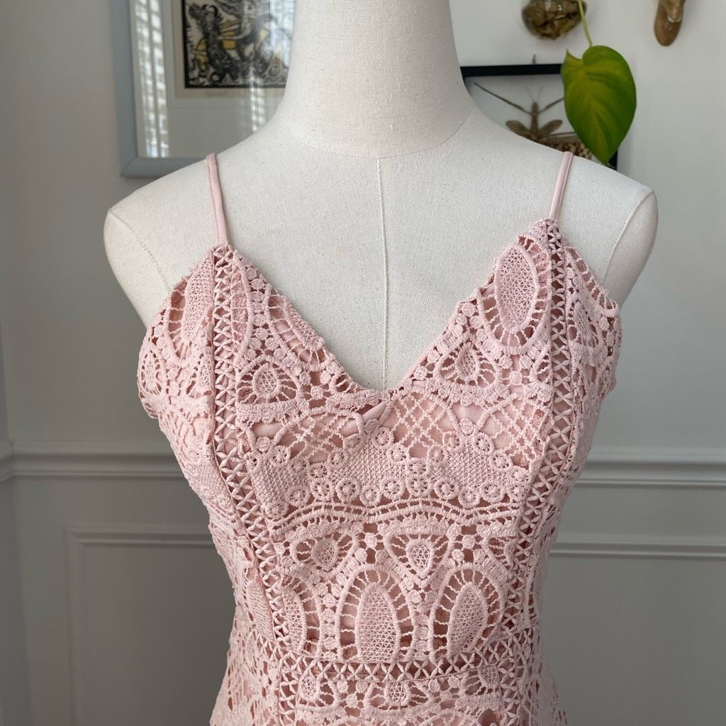 Other J.O.A. Ballet Blush Pink Crochet Lace Dress XS Size XS / US 0-2 / IT 36-38 - 3 Thumbnail