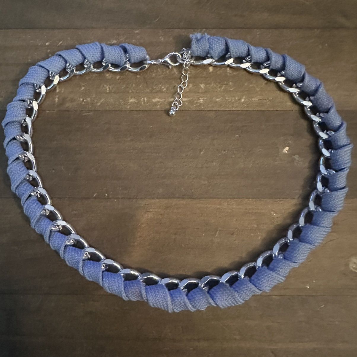 Other Chunky woven silver tone curb link necklace Size ONE SIZE - 2 Thumbnail