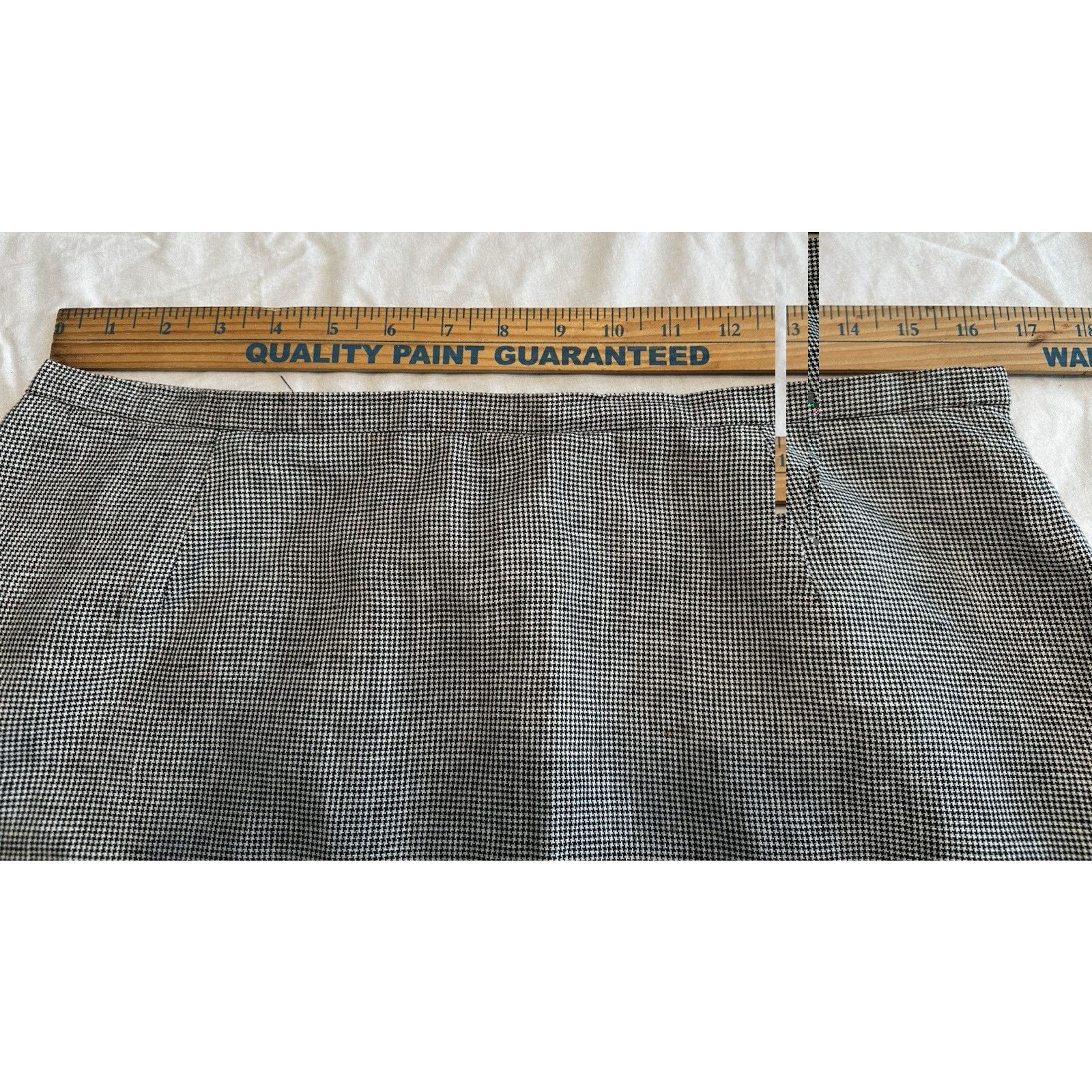 Talbots Talbots Irish Linen Skirt Black&White Sz 14 Linen Preppy Size 33" - 4 Thumbnail
