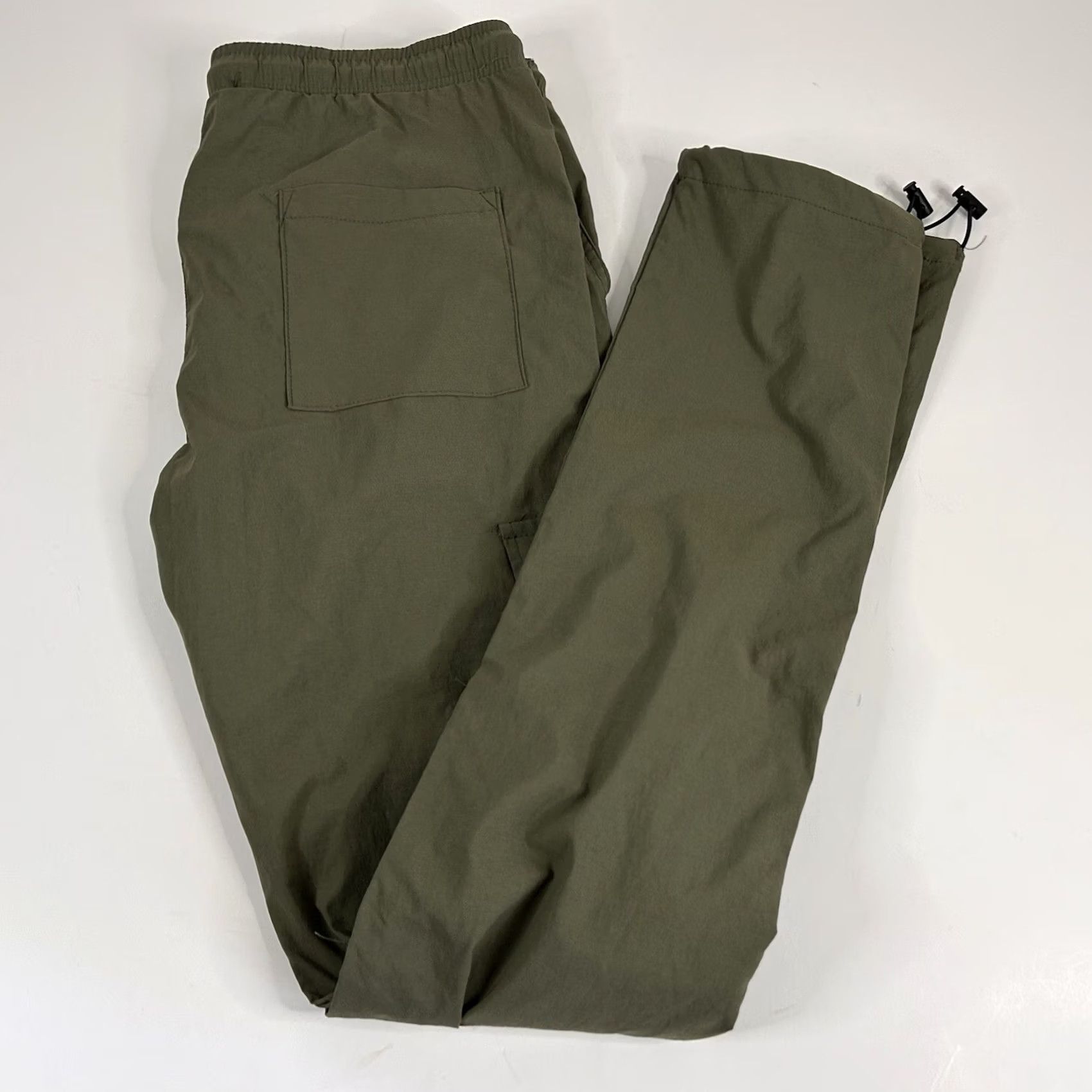 Olive American Stitch XL Flex Waist Drawstring Cargo Pants Olive Green Nylon Blend Size US 36 / EU 52 - 2 Thumbnail