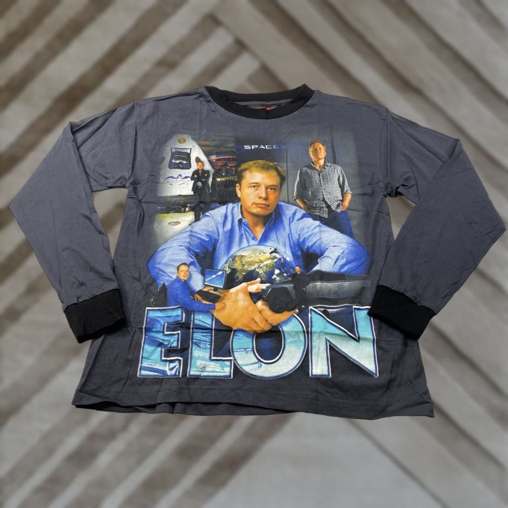 Marino Morwood Marino Morwood Tee Long Sleeve T Shirt Rap Elon Musk Tesla 90s Logo Crew Neck Gray M Men Classic Hip Hop Movie Music Retro SpaceX 2020-2029 Size US M / EU 48-50 / 2 - 1 Thumbnail