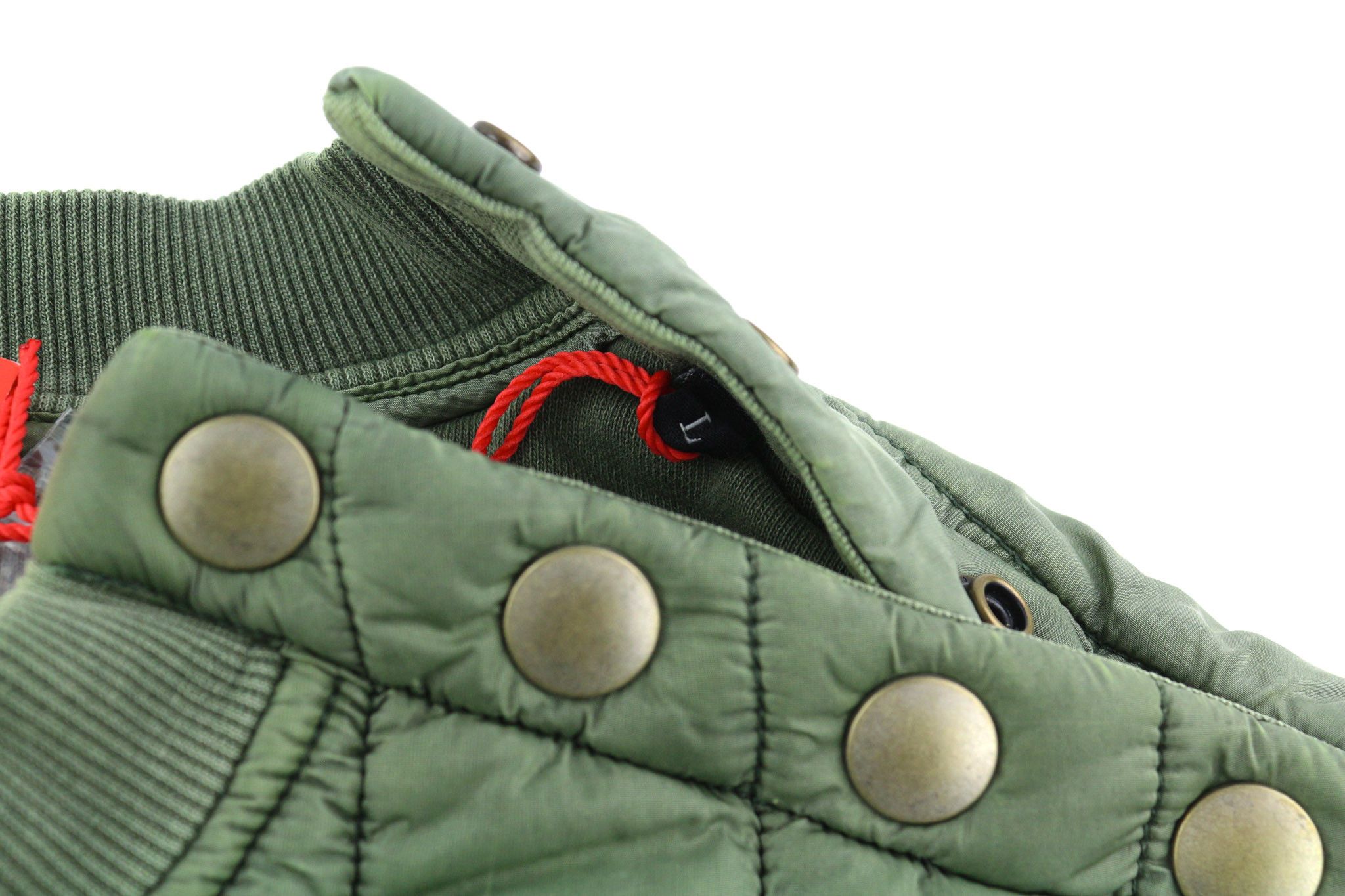 Diesel S-HOLTY L Green Quilted Crew Logo Sweatshirt 40121 Size US L / EU 52-54 / 3 - 7 Thumbnail